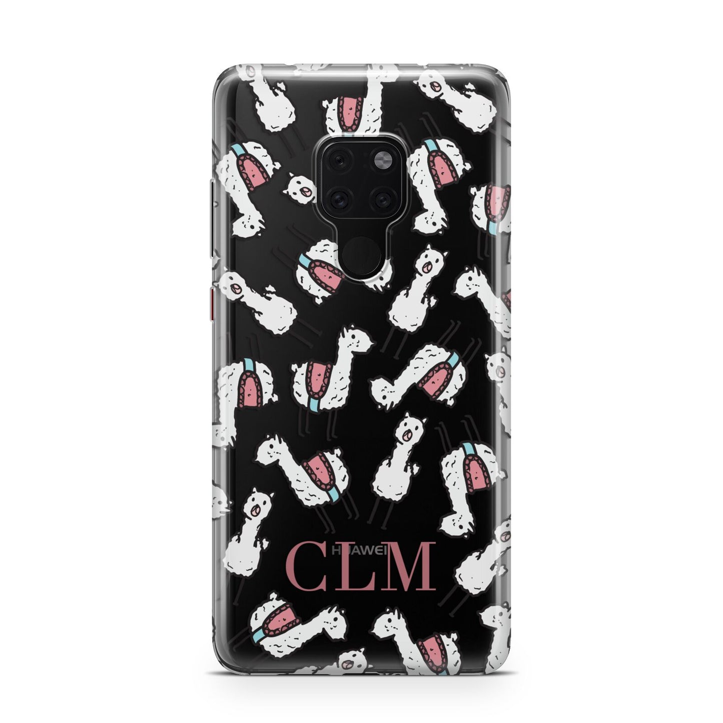 Personalised Llama Initials Monogram Huawei Mate 20 Phone Case