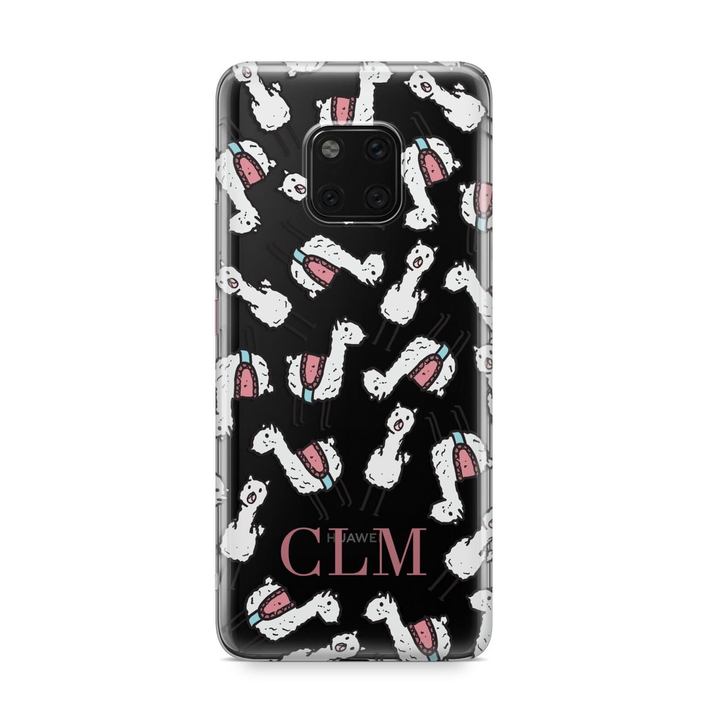 Personalised Llama Initials Monogram Huawei Mate 20 Pro Phone Case