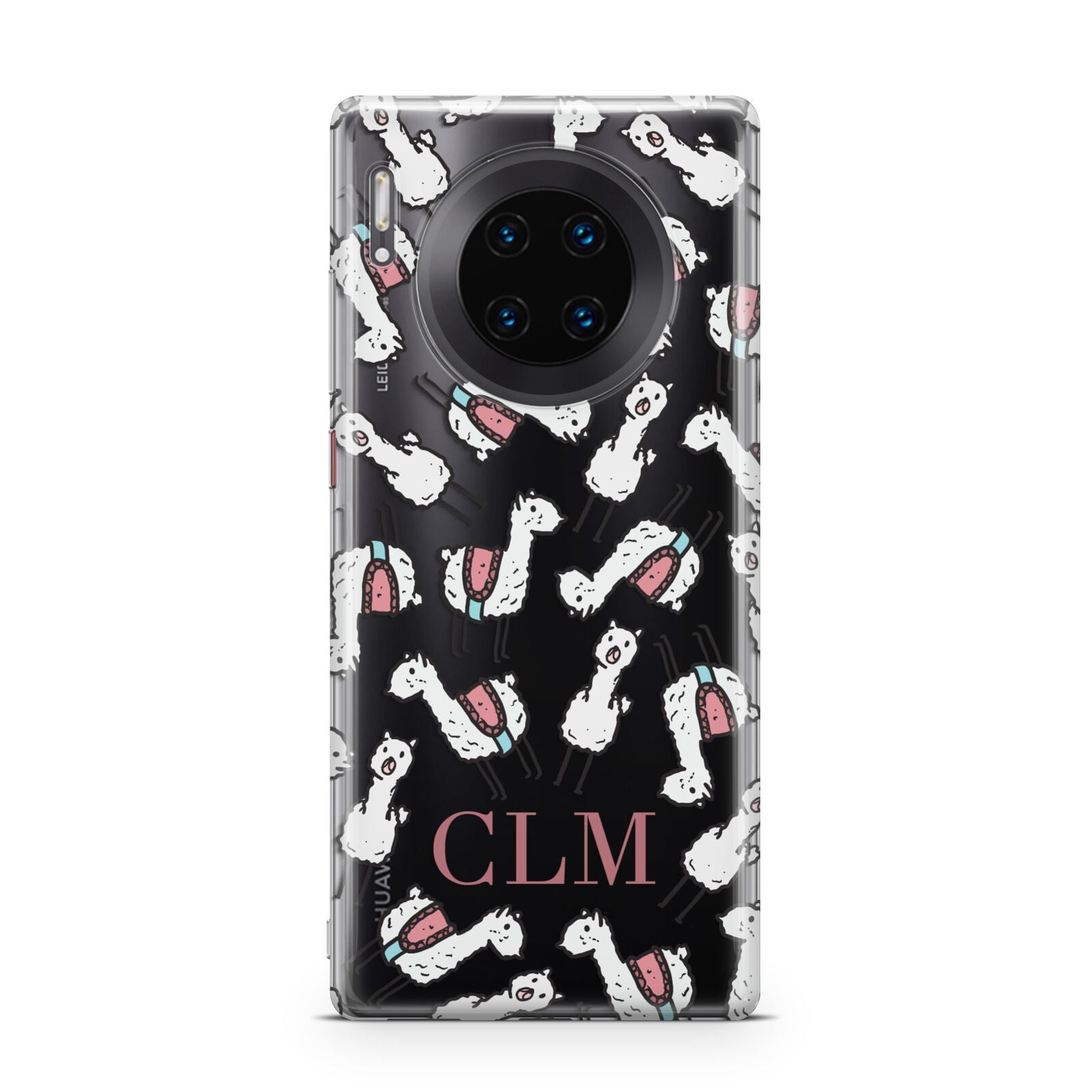 Personalised Llama Initials Monogram Huawei Mate 30 Pro Phone Case