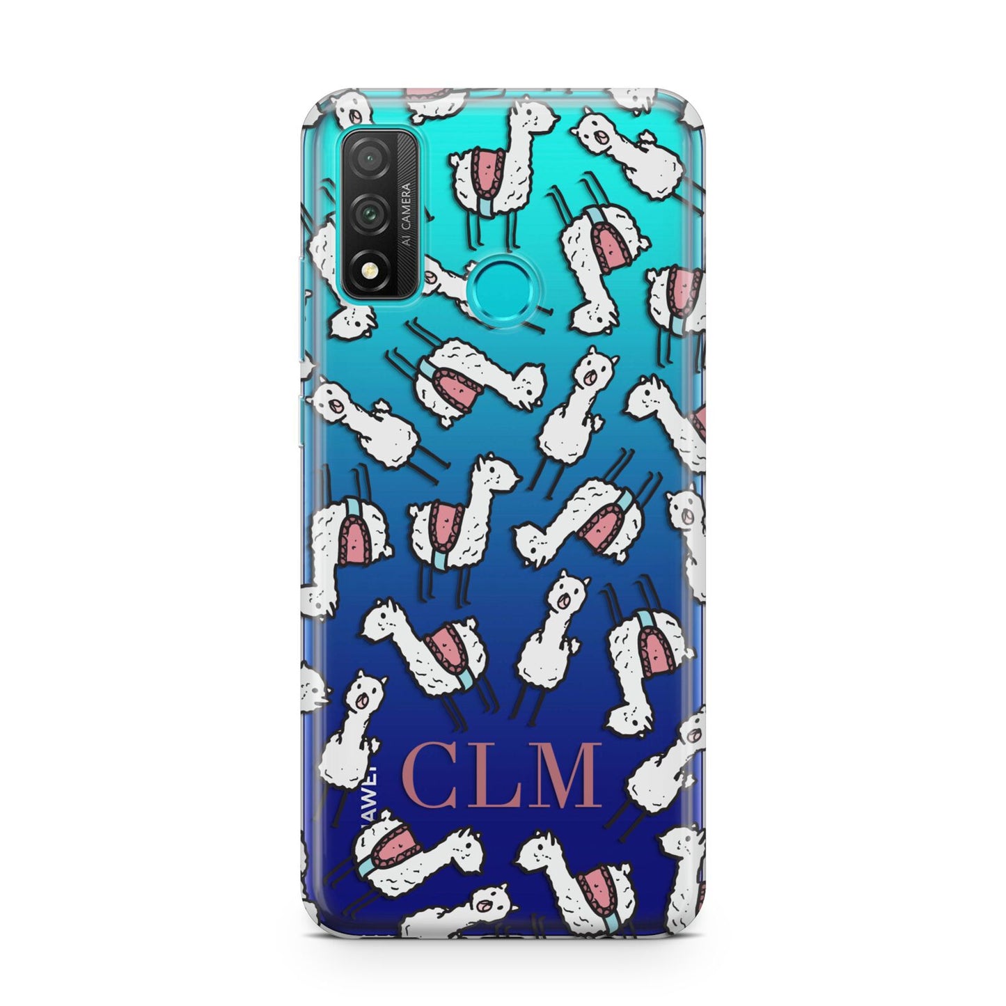 Personalised Llama Initials Monogram Huawei P Smart 2020