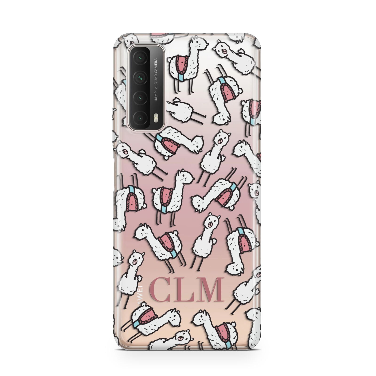 Personalised Llama Initials Monogram Huawei P Smart 2021