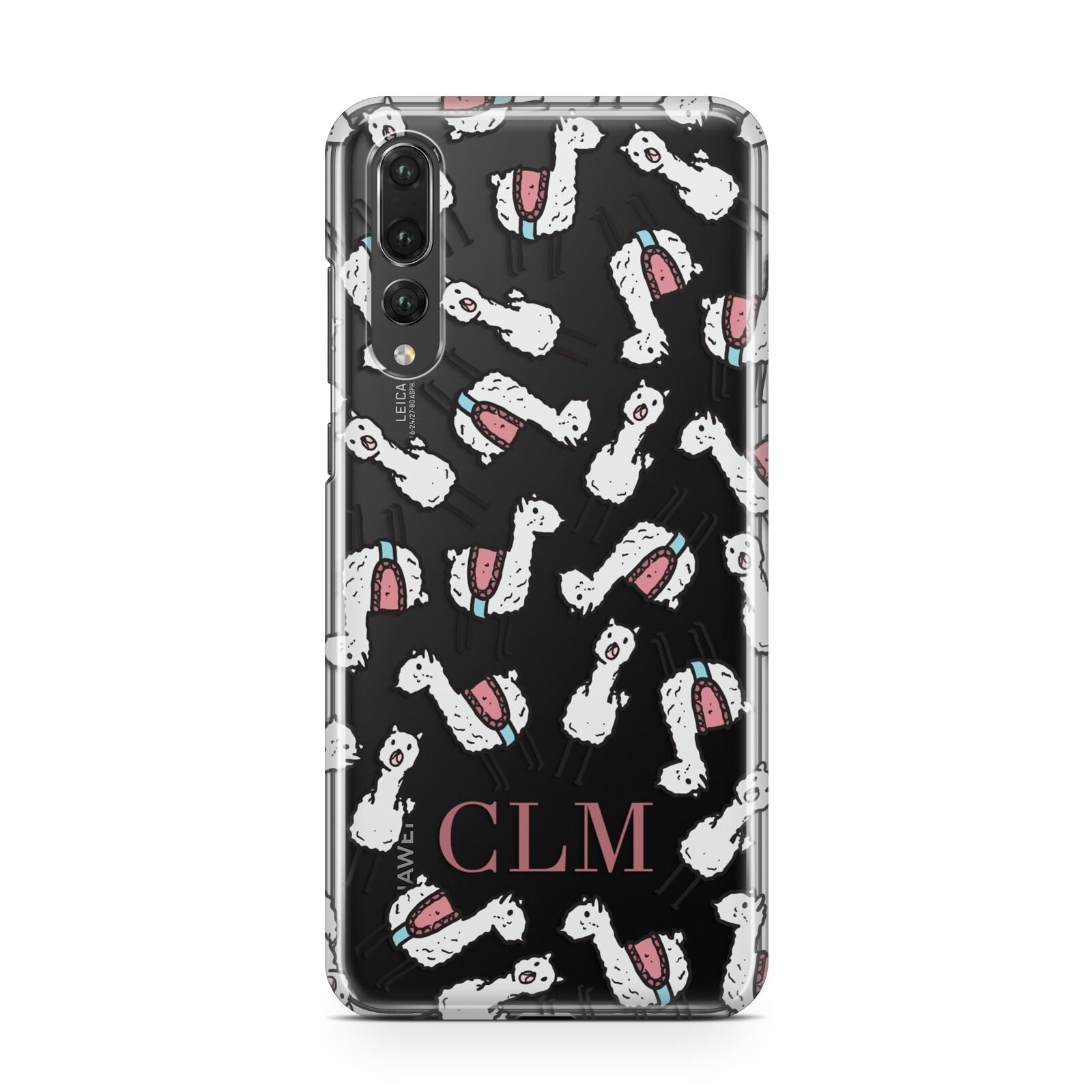 Personalised Llama Initials Monogram Huawei P20 Pro Phone Case