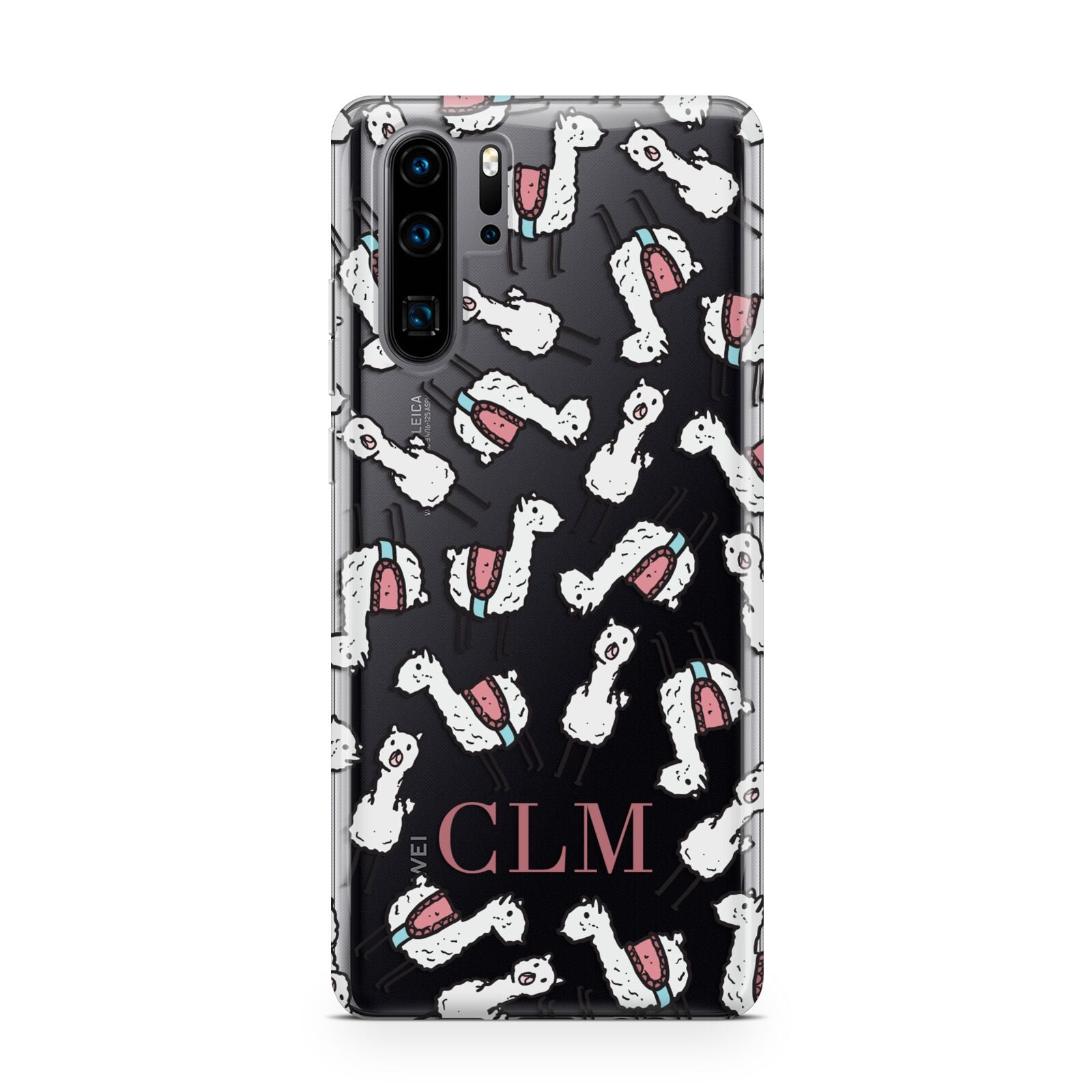 Personalised Llama Initials Monogram Huawei P30 Pro Phone Case