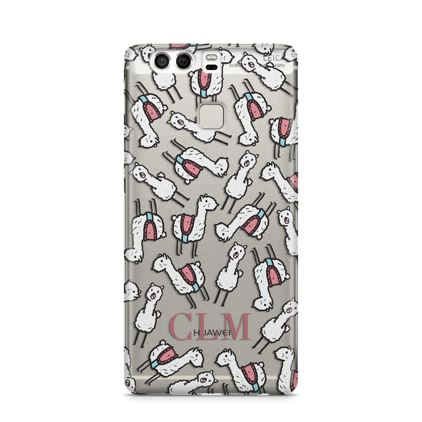 Personalised Llama Initials Monogram Huawei P9 Case