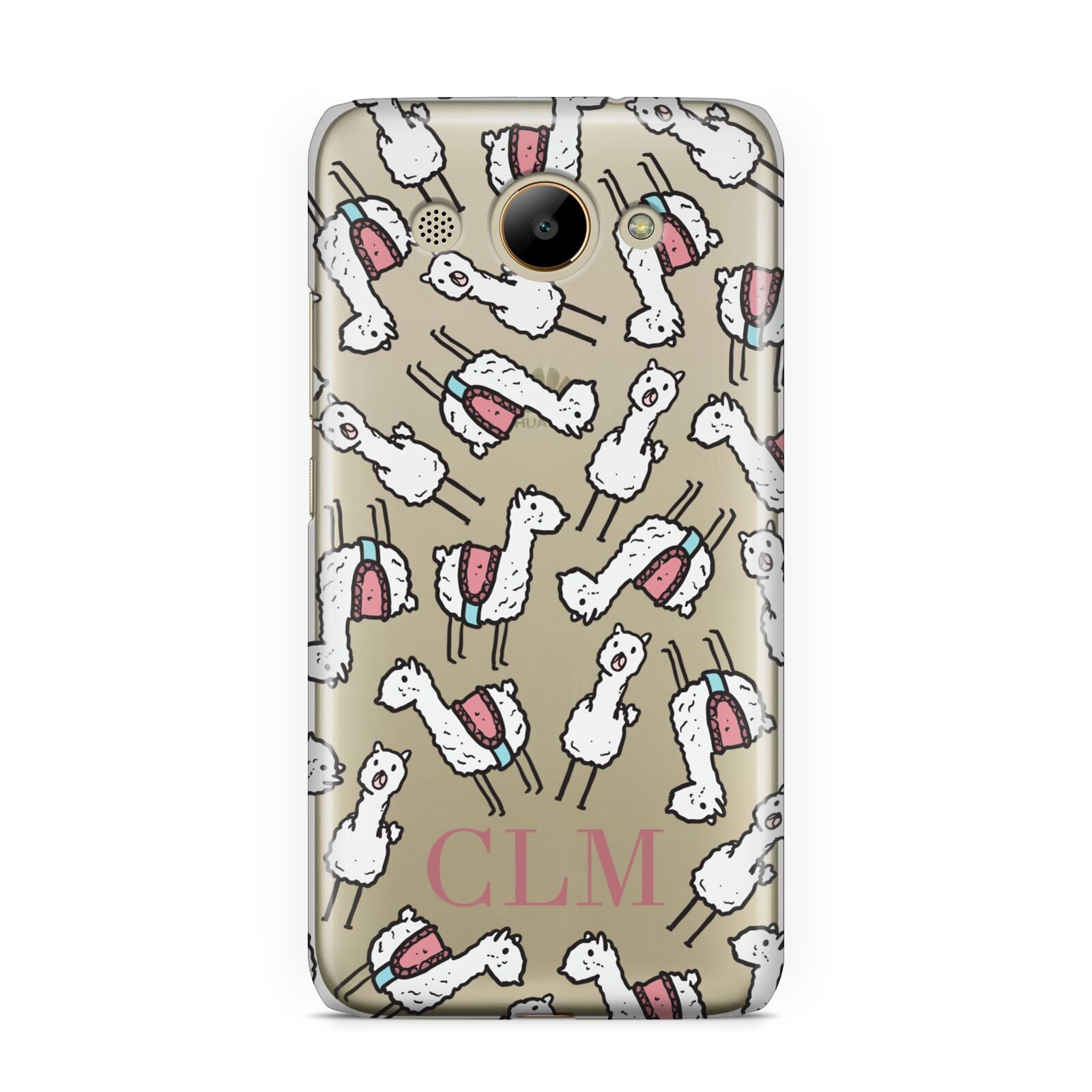 Personalised Llama Initials Monogram Huawei Y3 2017