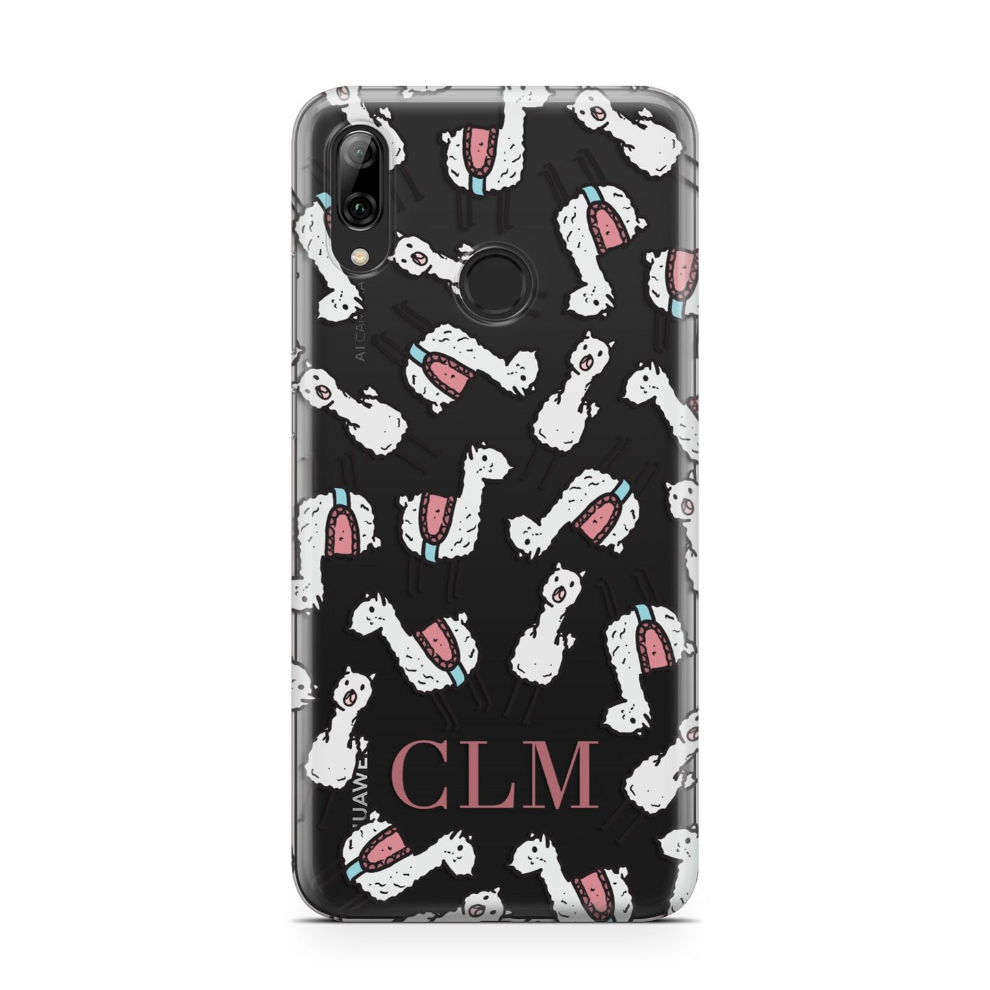 Personalised Llama Initials Monogram Huawei Y7 2019