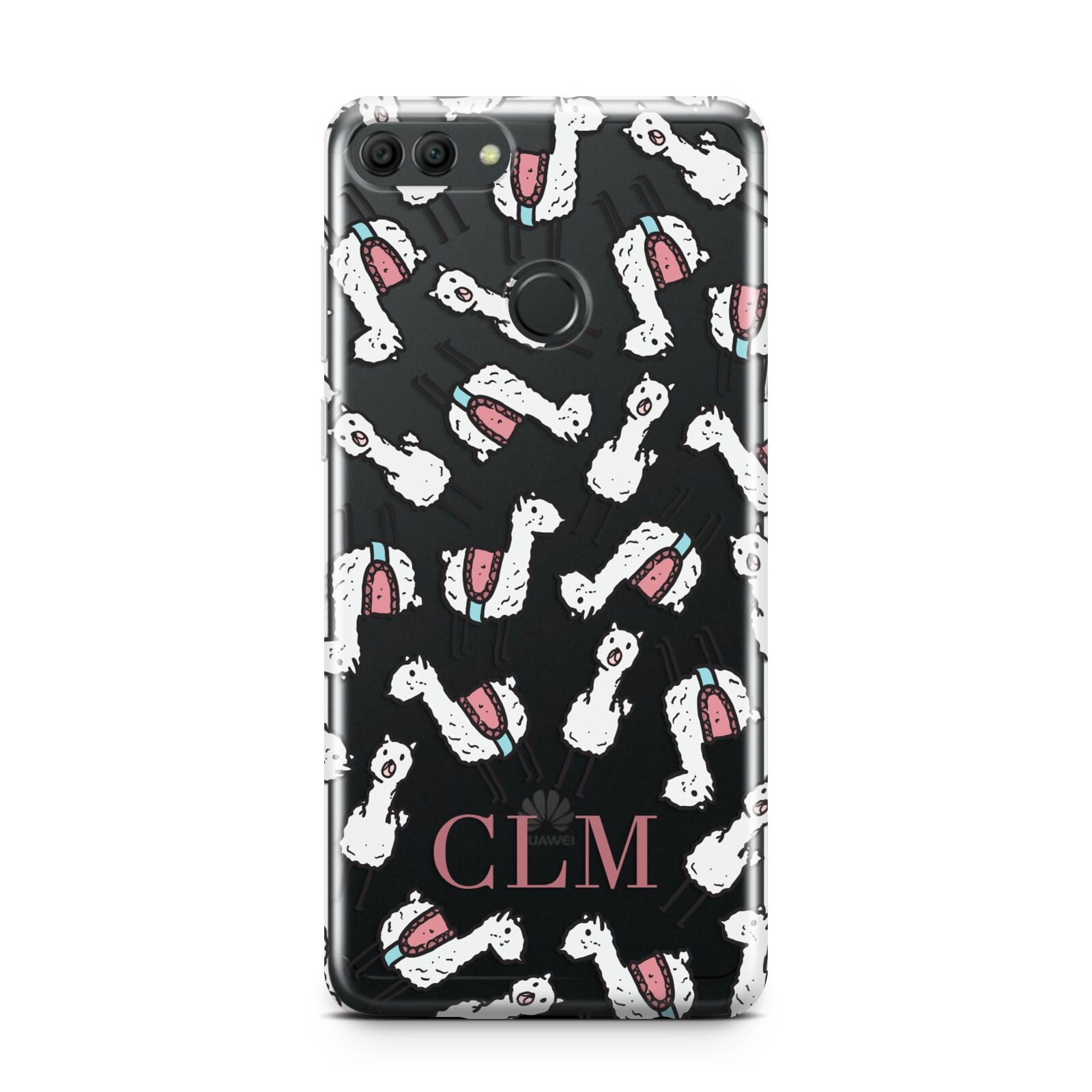 Personalised Llama Initials Monogram Huawei Y9 2018