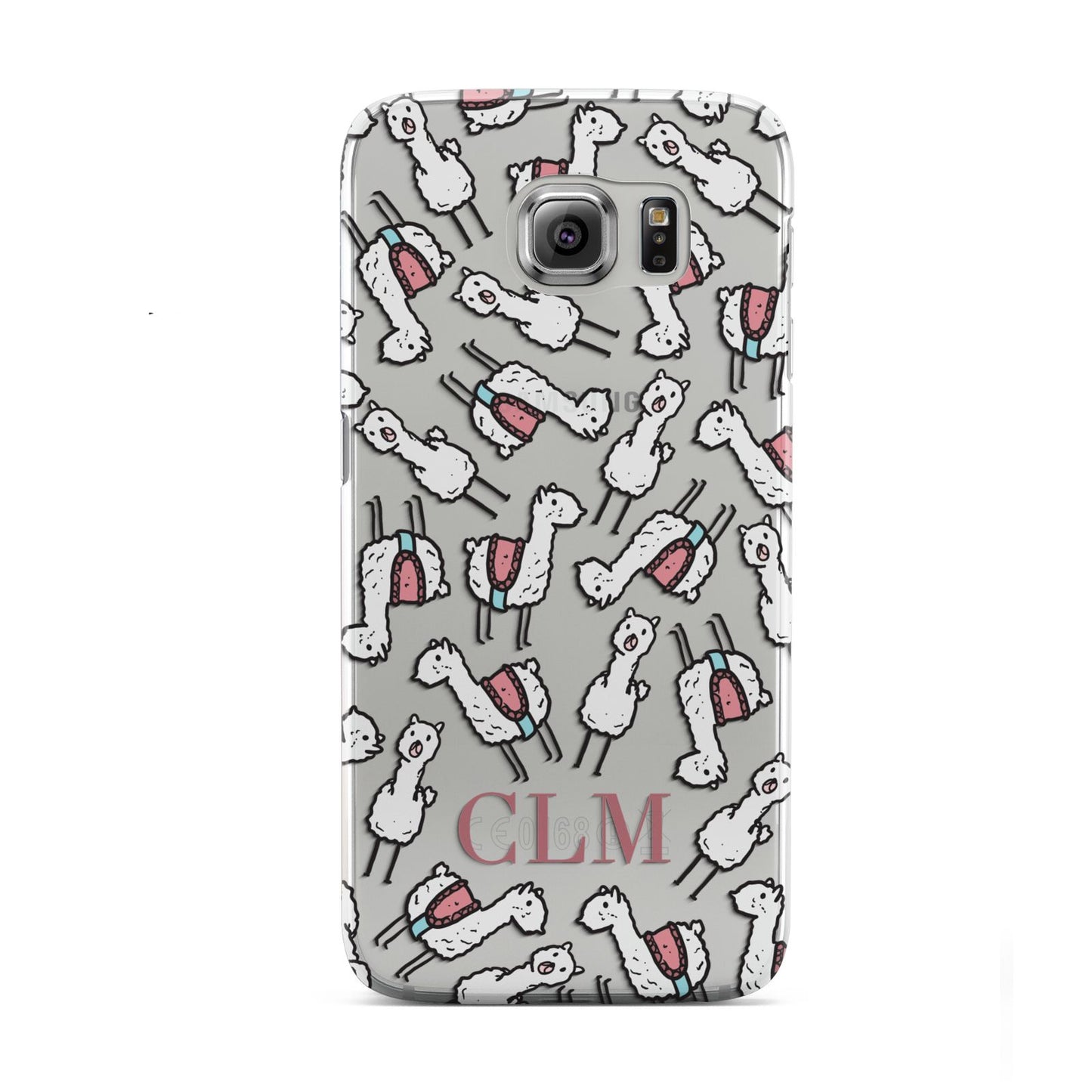 Personalised Llama Initials Monogram Samsung Galaxy S6 Case