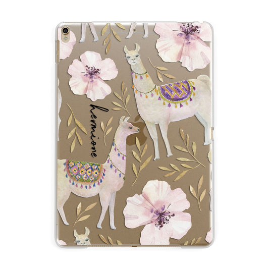 Personalised Llamas Apple iPad Gold Case