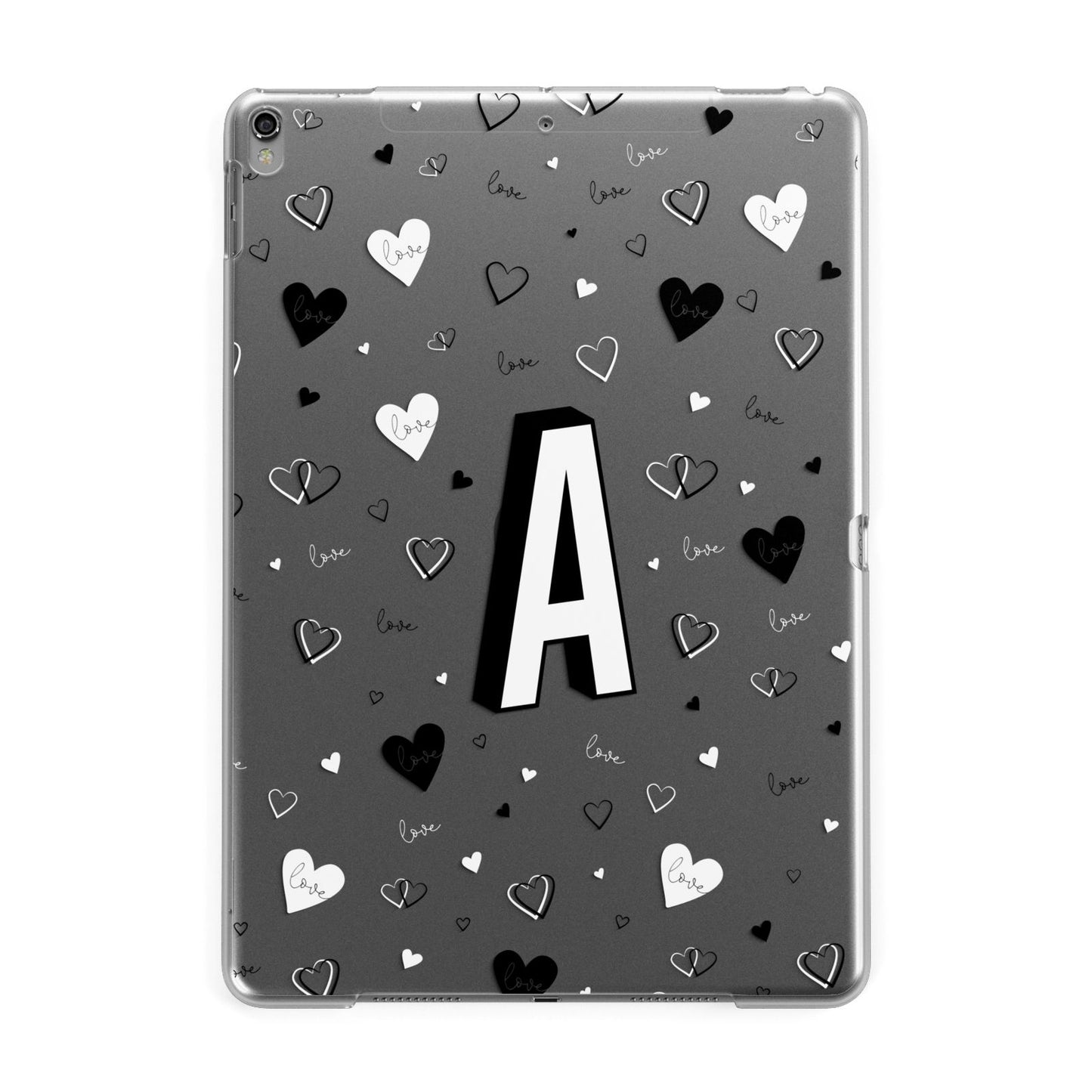 Personalised Love Alphabet Apple iPad Grey Case