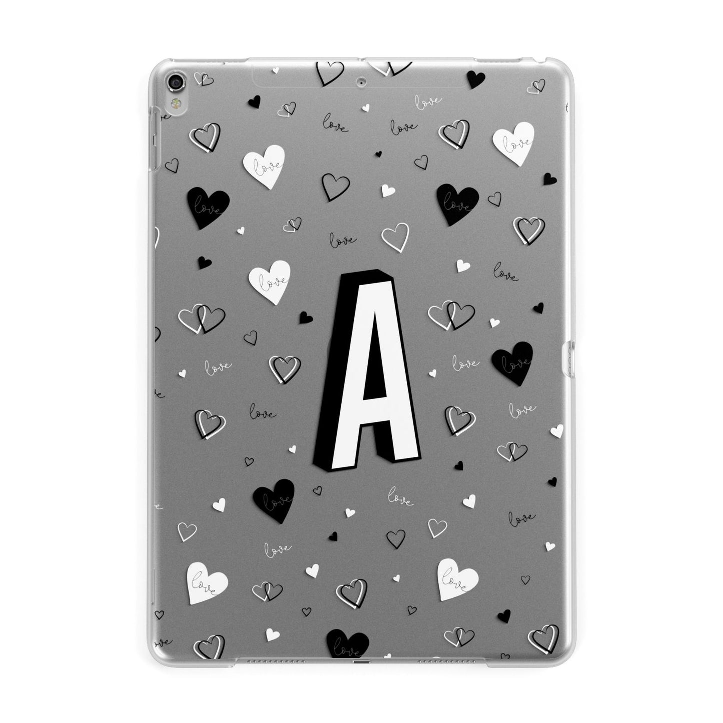 Personalised Love Alphabet Apple iPad Silver Case