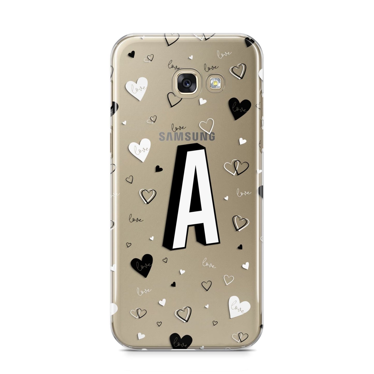 Personalised Love Alphabet Samsung Galaxy A5 2017 Case on gold phone