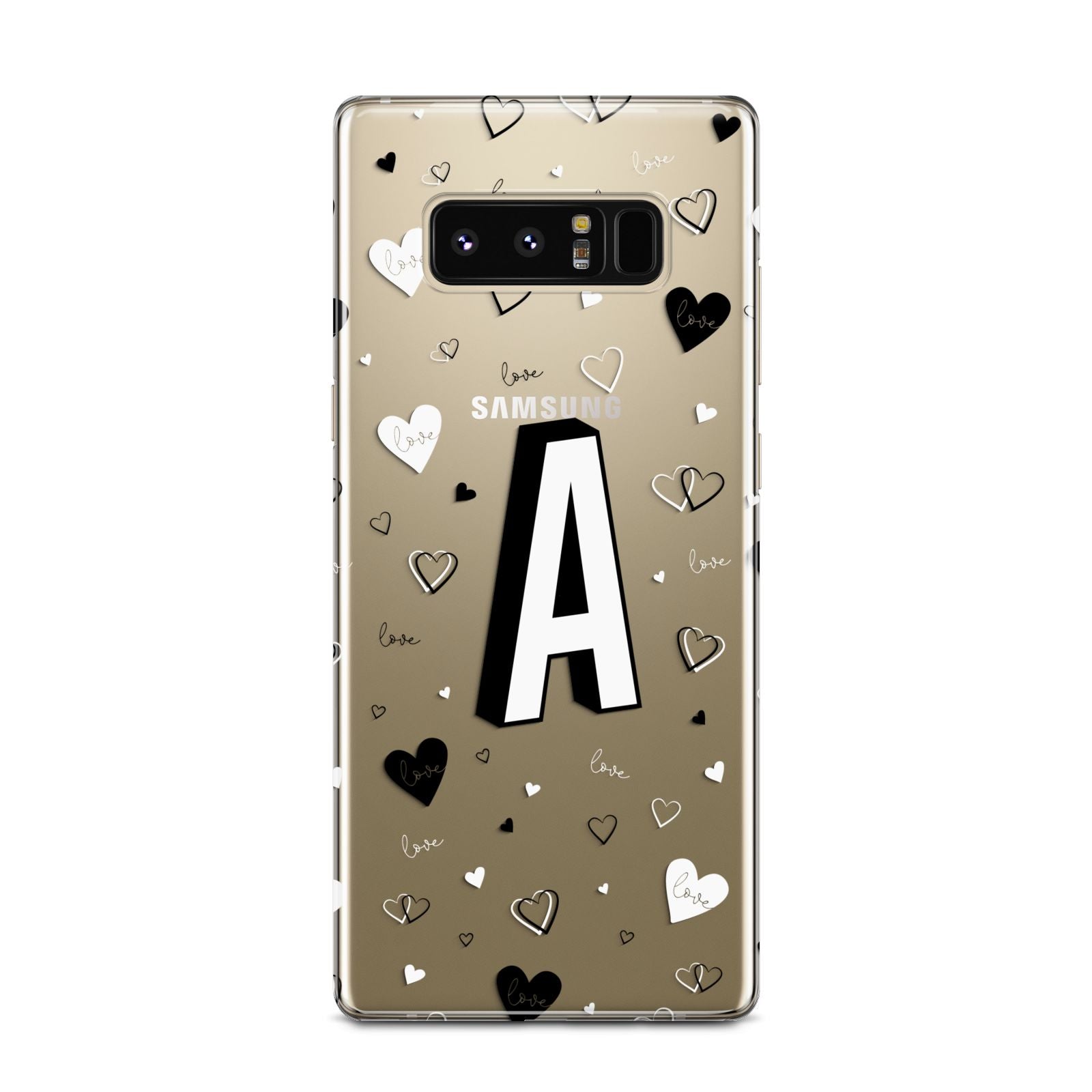 Personalised Love Alphabet Samsung Galaxy Note 8 Case