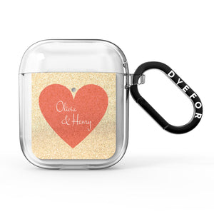 Personalised Love Heart AirPods Case