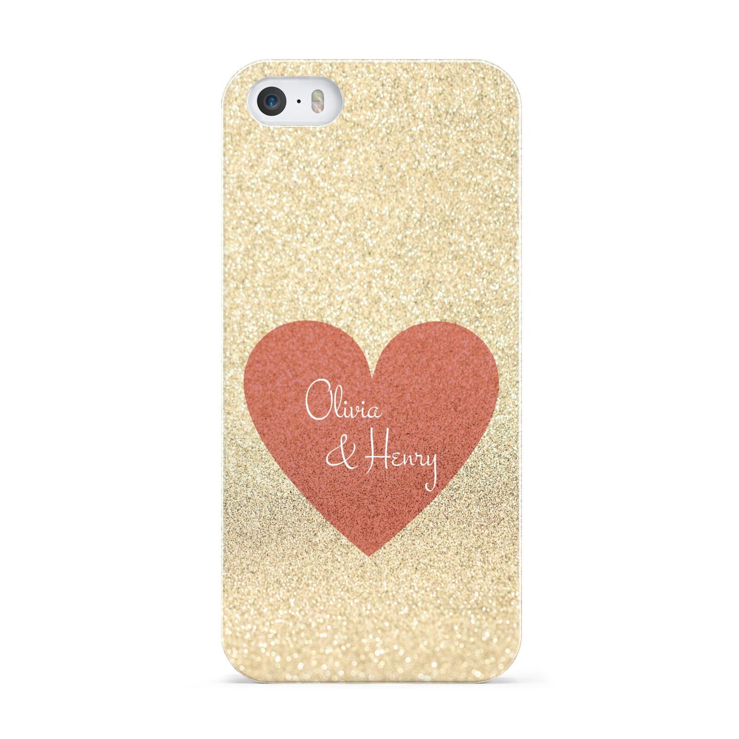 Personalised Love Heart Apple iPhone 5 Case