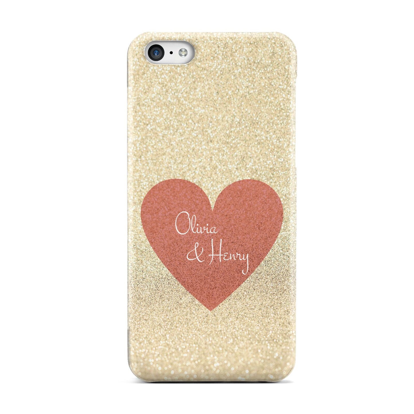 Personalised Love Heart Apple iPhone 5c Case