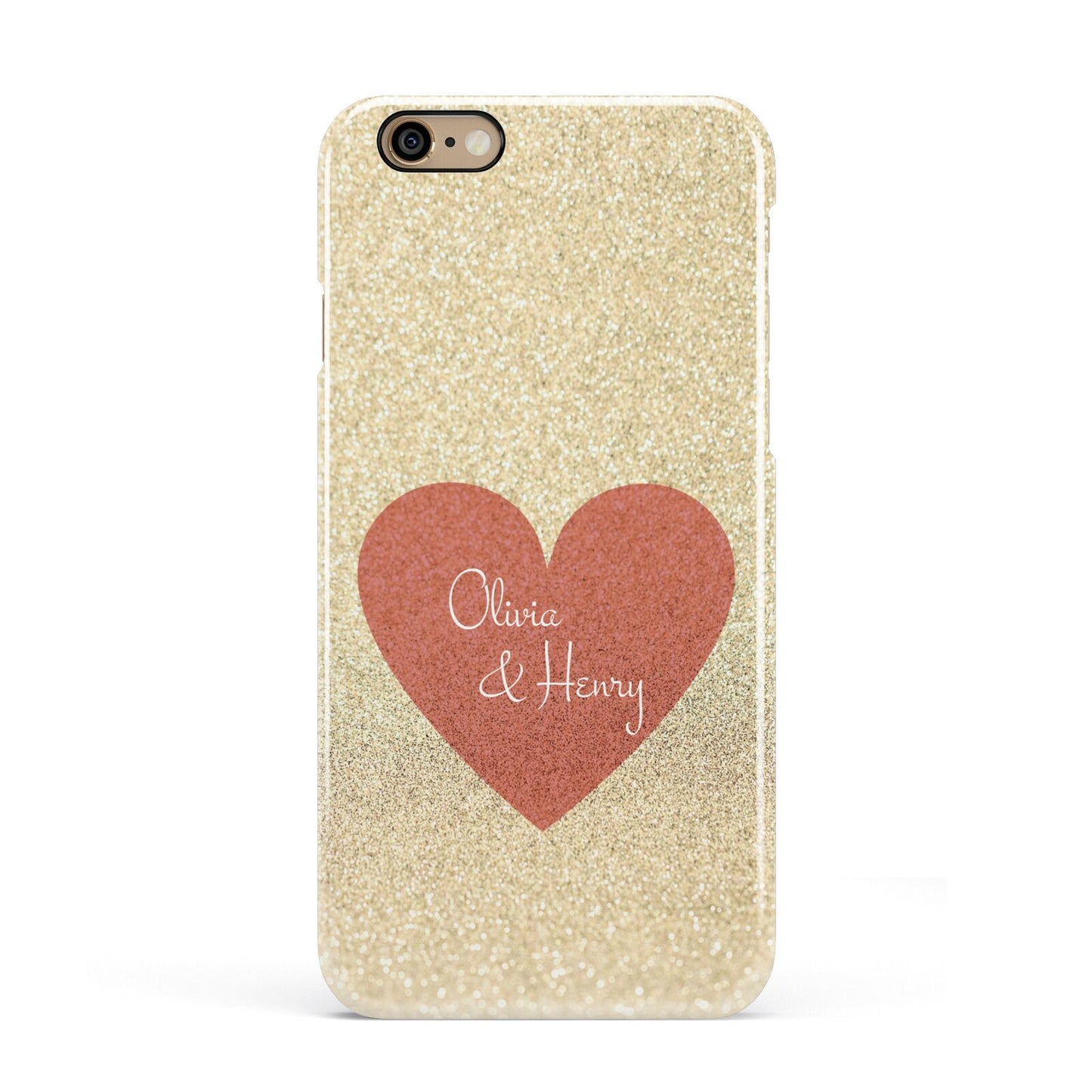 Personalised Love Heart Apple iPhone 6 3D Snap Case