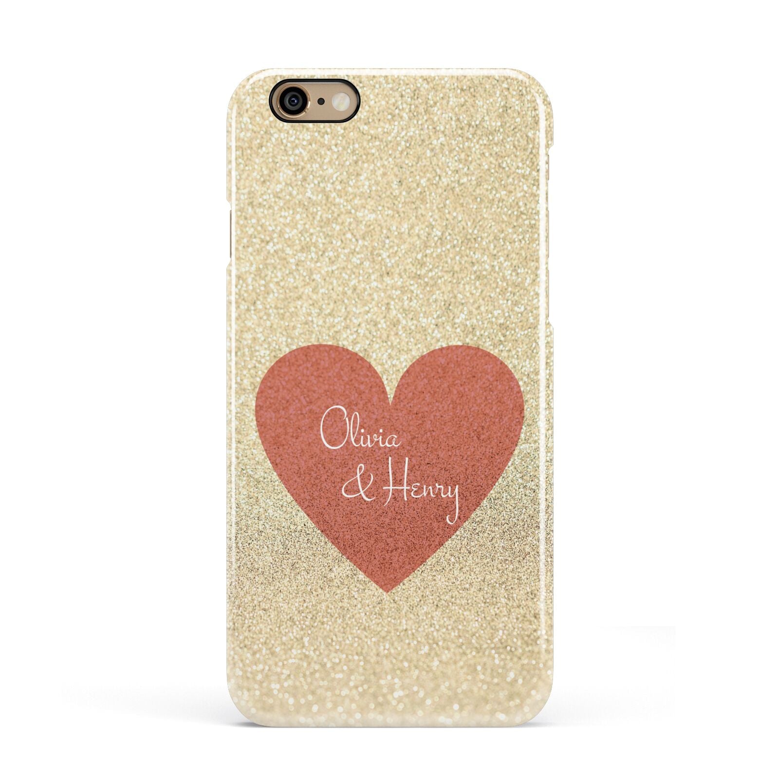 Personalised Love Heart Apple iPhone 6 3D Snap Case