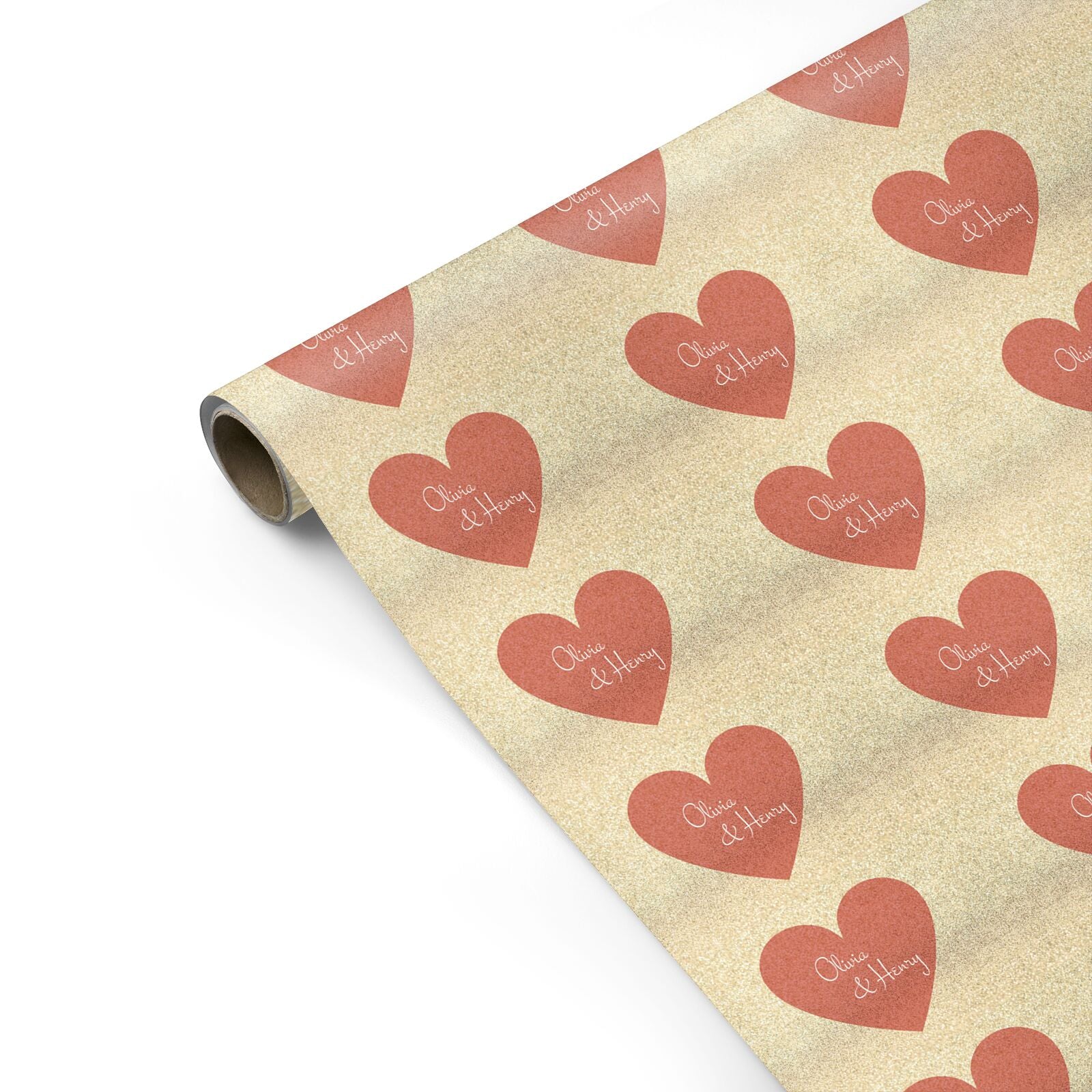 Personalised Love Heart Personalised Gift Wrap