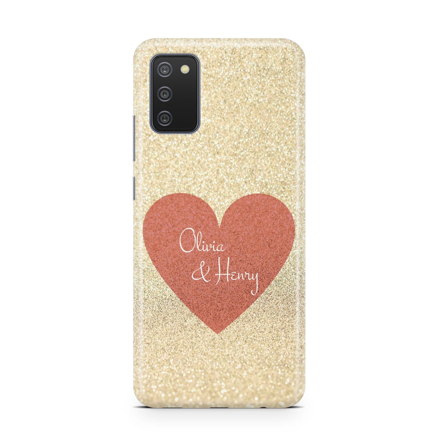 Personalised Love Heart Samsung A02s Case