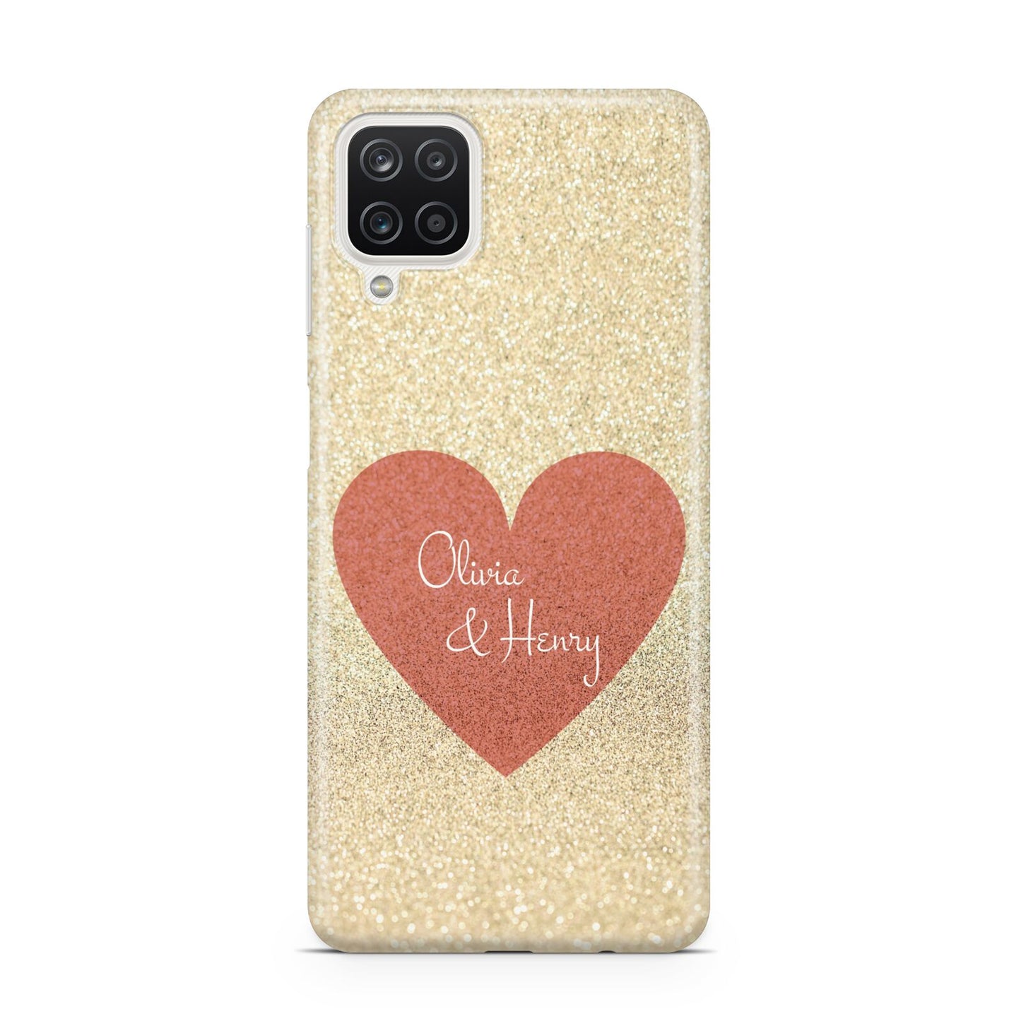 Personalised Love Heart Samsung A12 Case