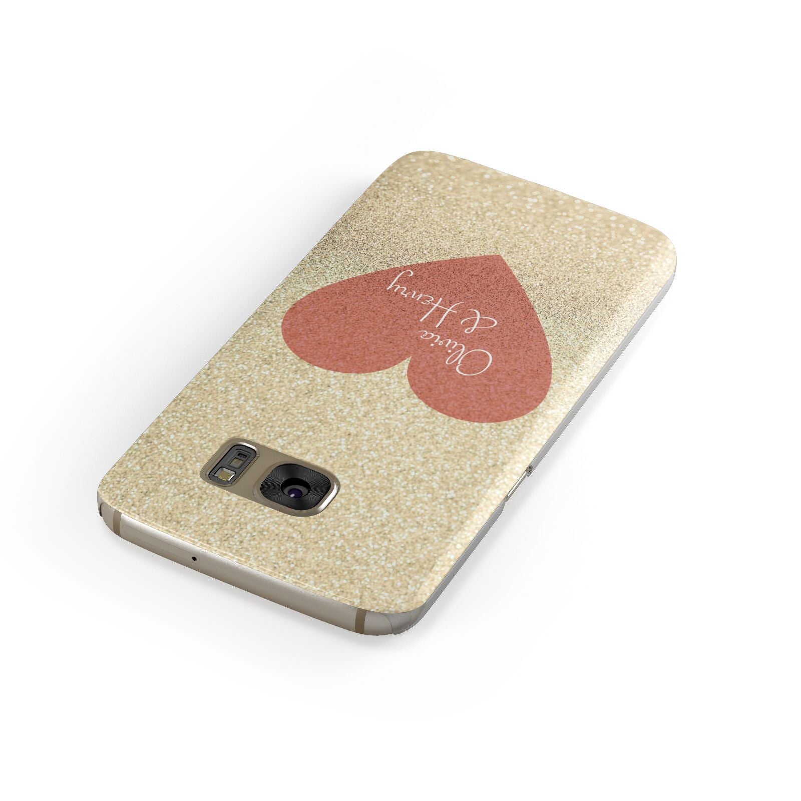 Personalised Love Heart Samsung Galaxy Case Front Close Up