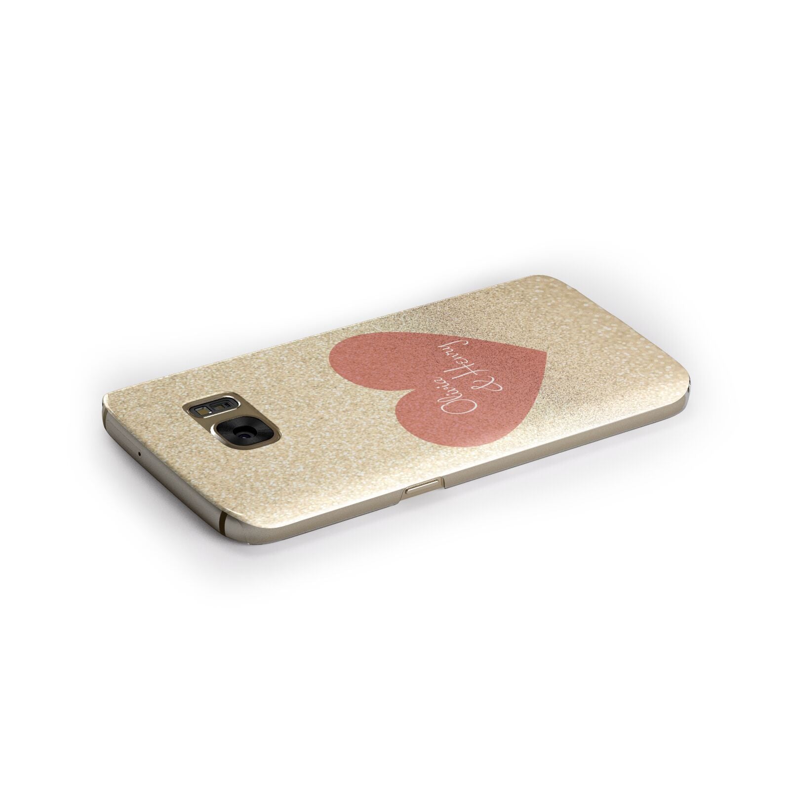 Personalised Love Heart Samsung Galaxy Case Side Close Up