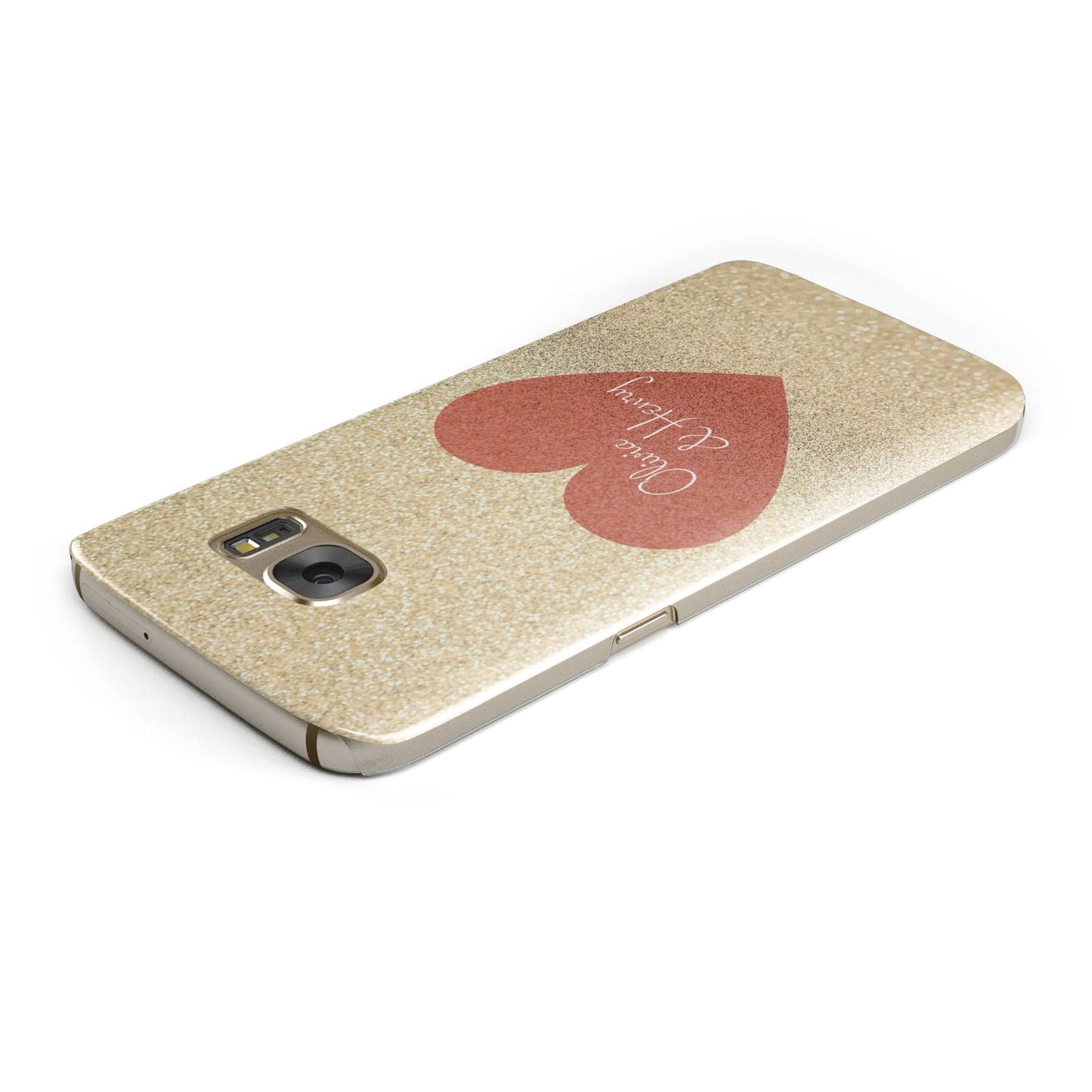 Personalised Love Heart Samsung Galaxy Case Top Cutout