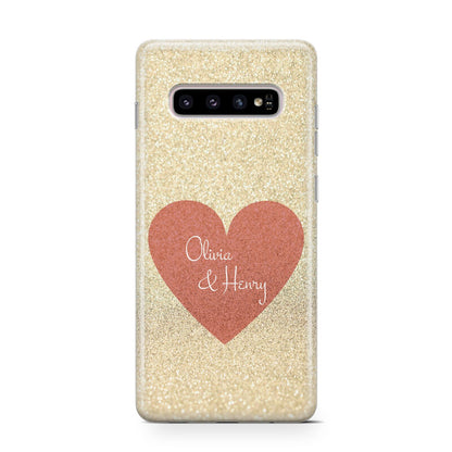 Personalised Love Heart Samsung Galaxy S10 Case