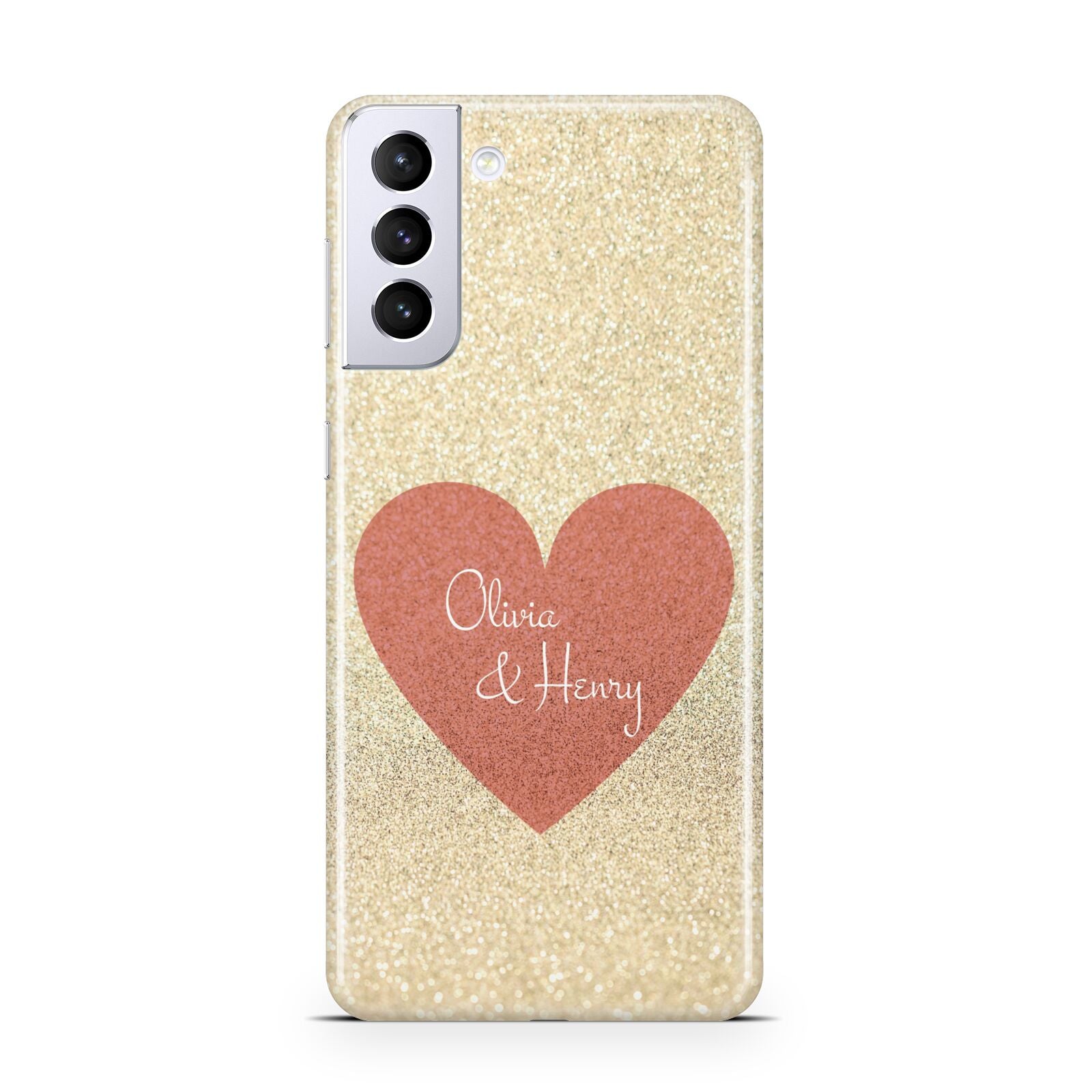 Personalised Love Heart Samsung S21 Plus Case