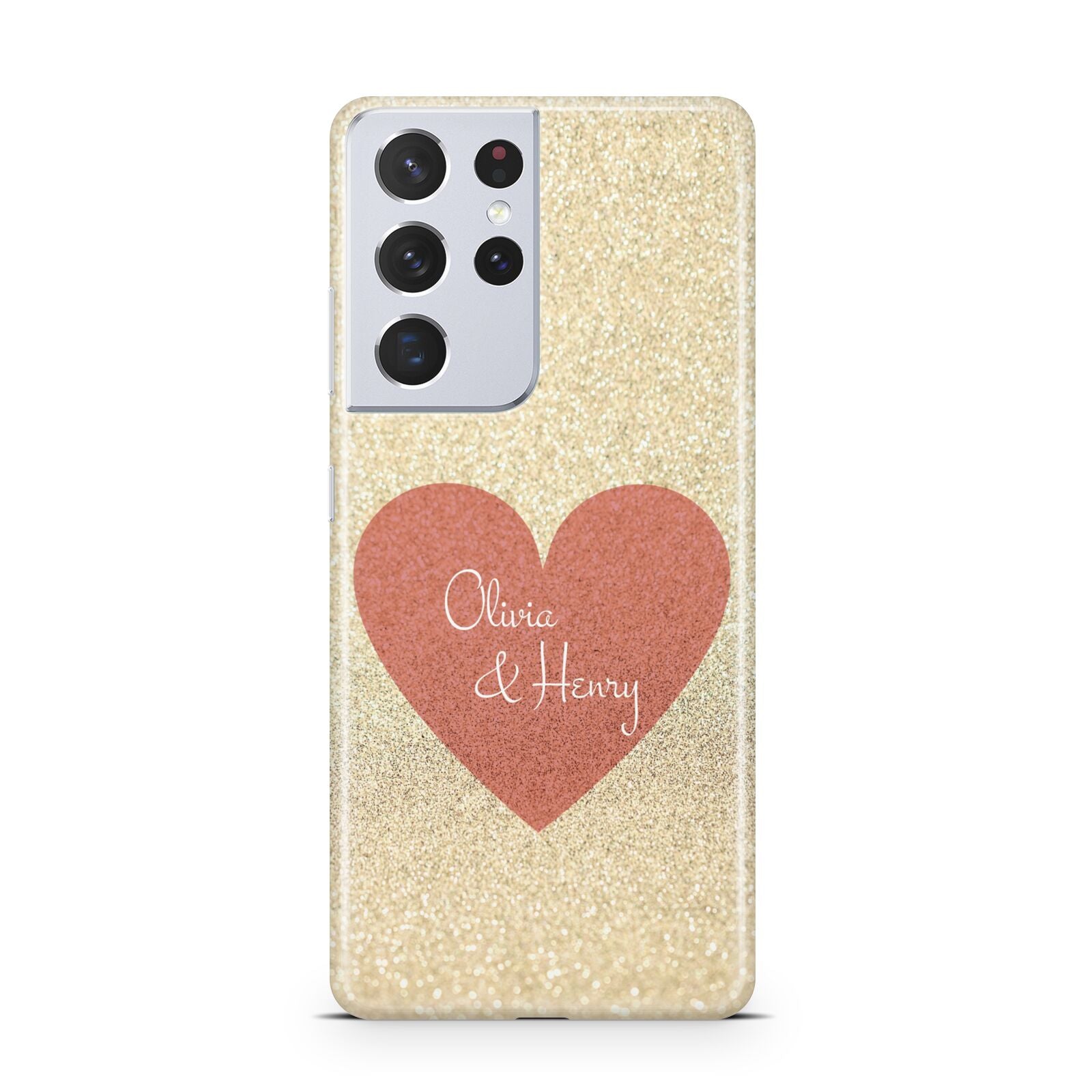 Personalised Love Heart Samsung S21 Ultra Case