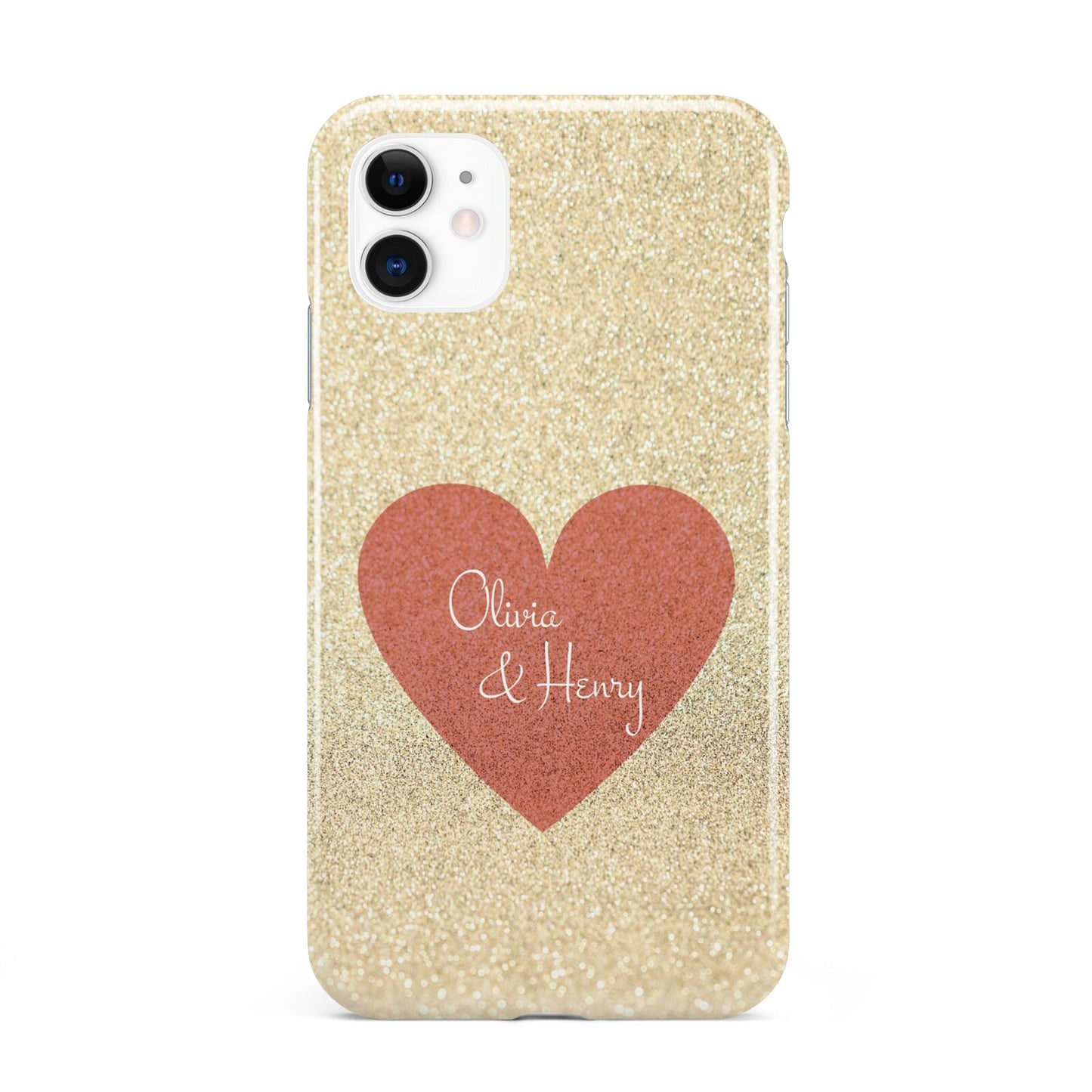 Personalised Love Heart iPhone 11 3D Tough Case