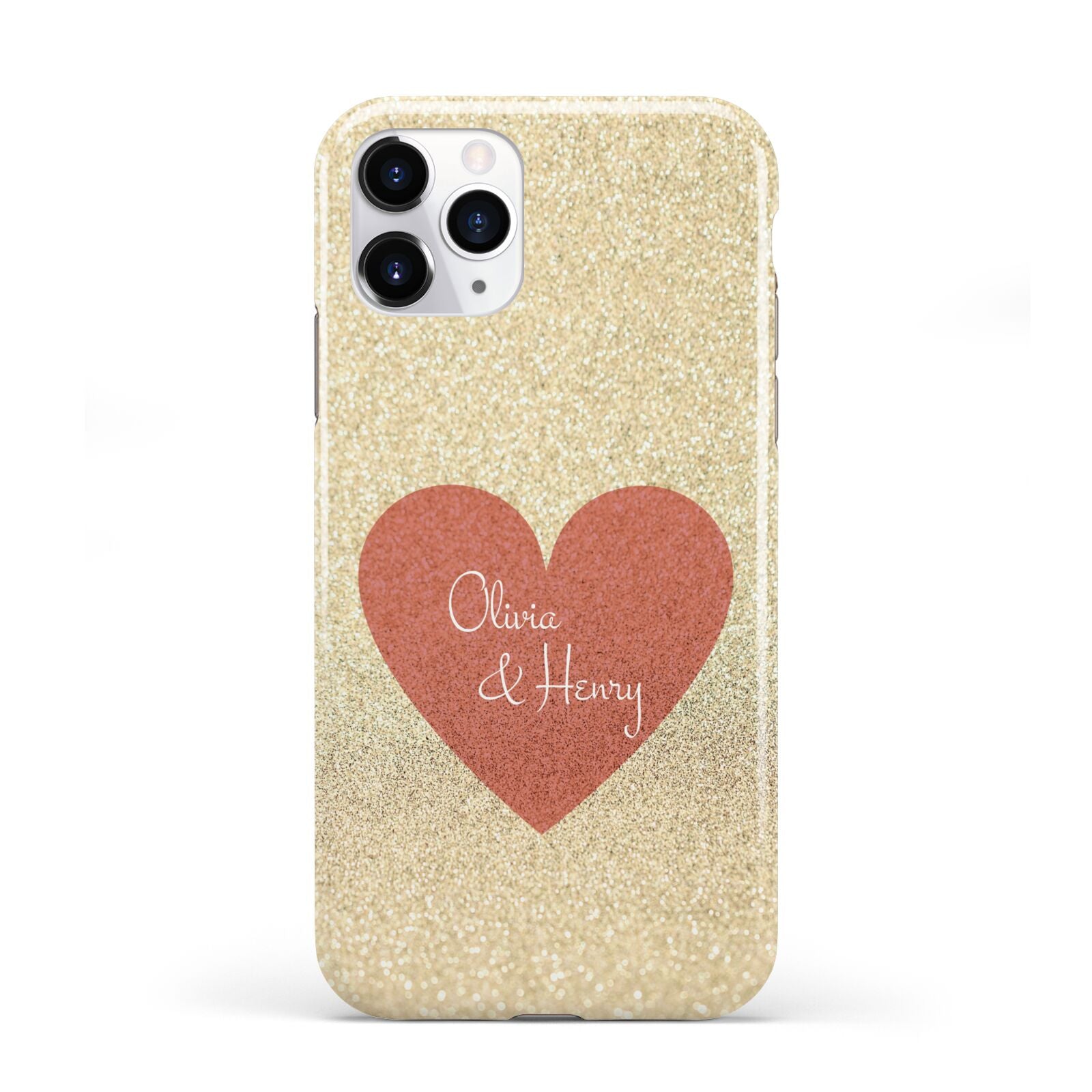 Personalised Love Heart iPhone 11 Pro 3D Tough Case