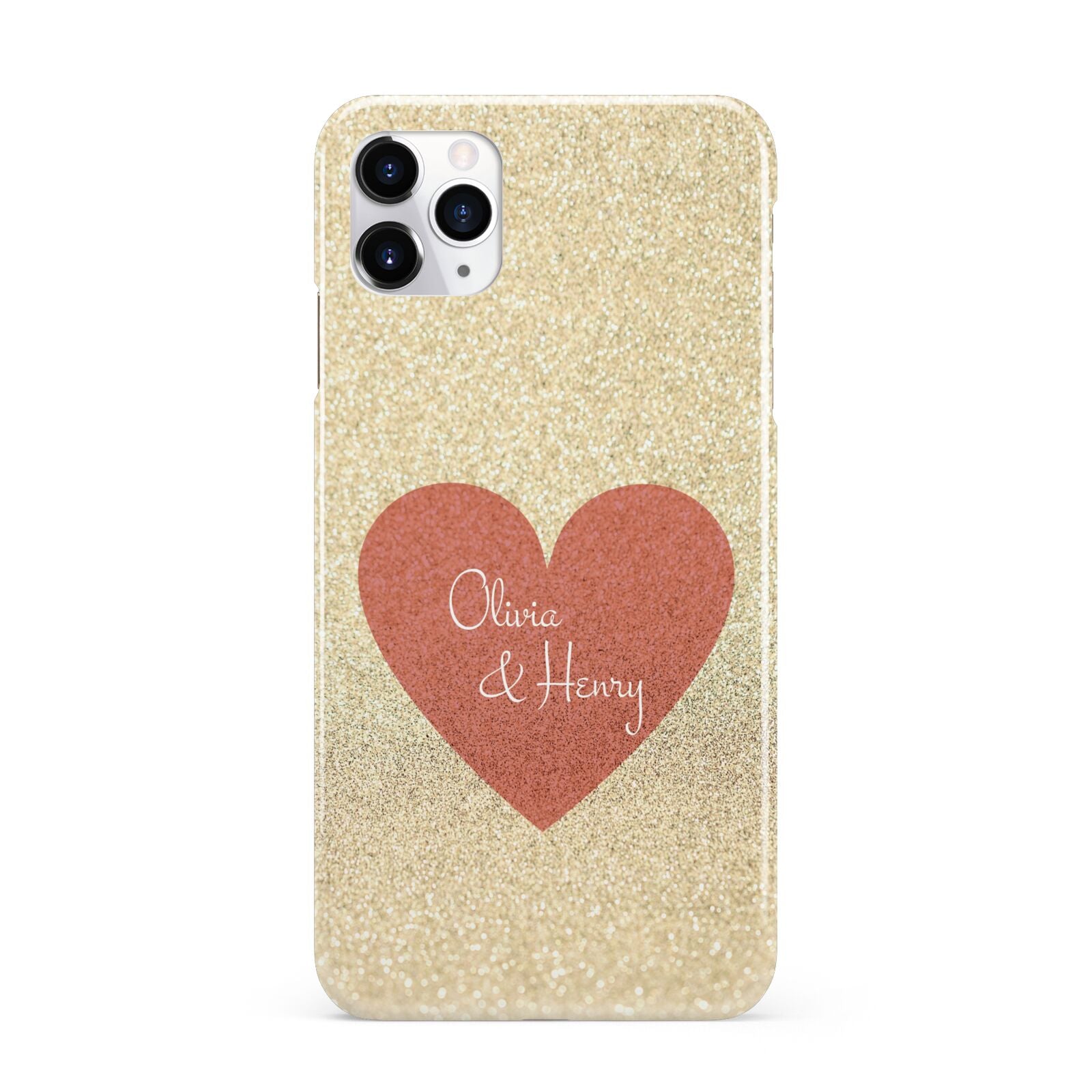 Personalised Love Heart iPhone 11 Pro Max 3D Snap Case