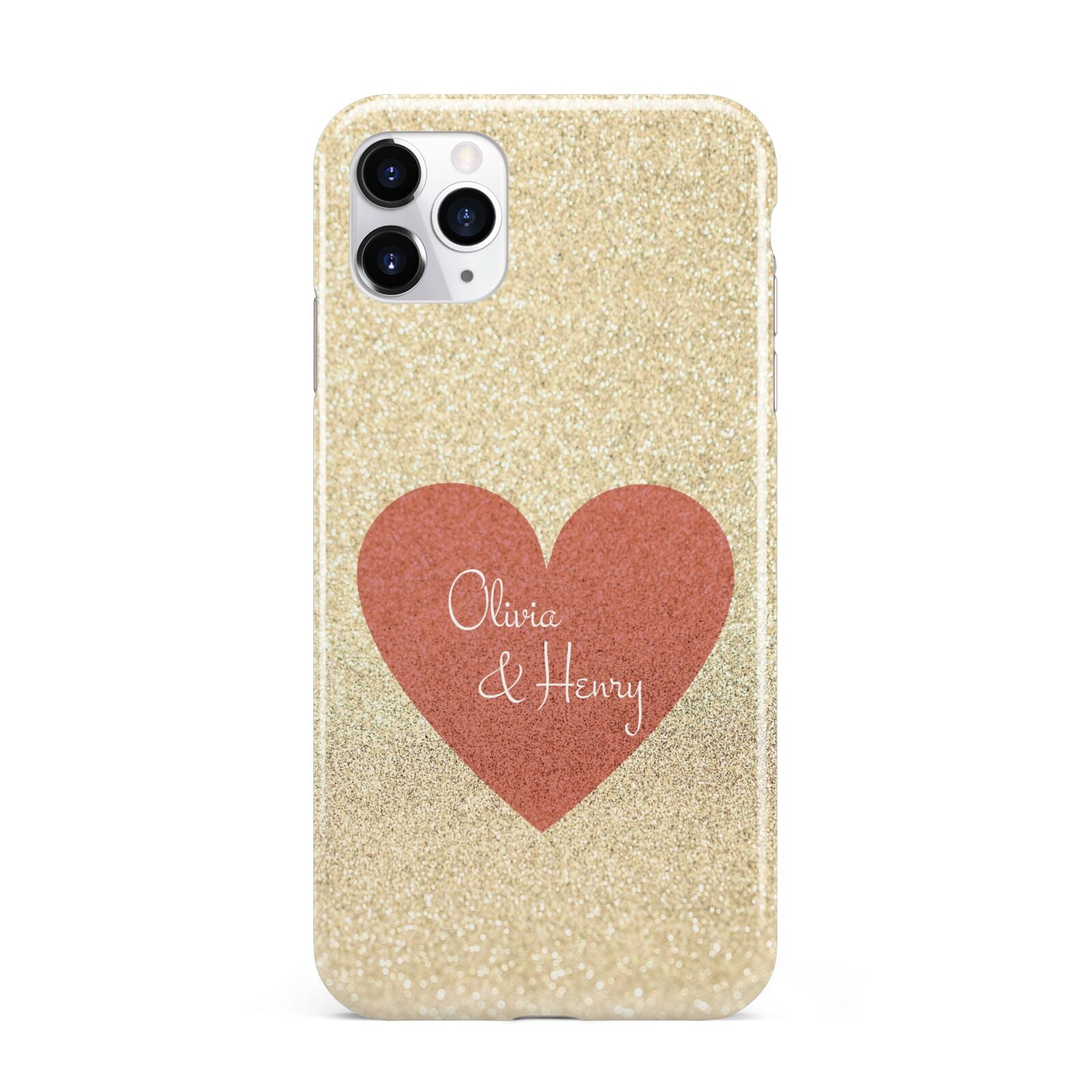 Personalised Love Heart iPhone 11 Pro Max 3D Tough Case