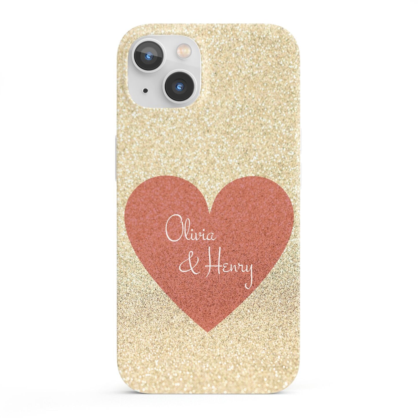 Personalised Love Heart iPhone 13 Full Wrap 3D Snap Case