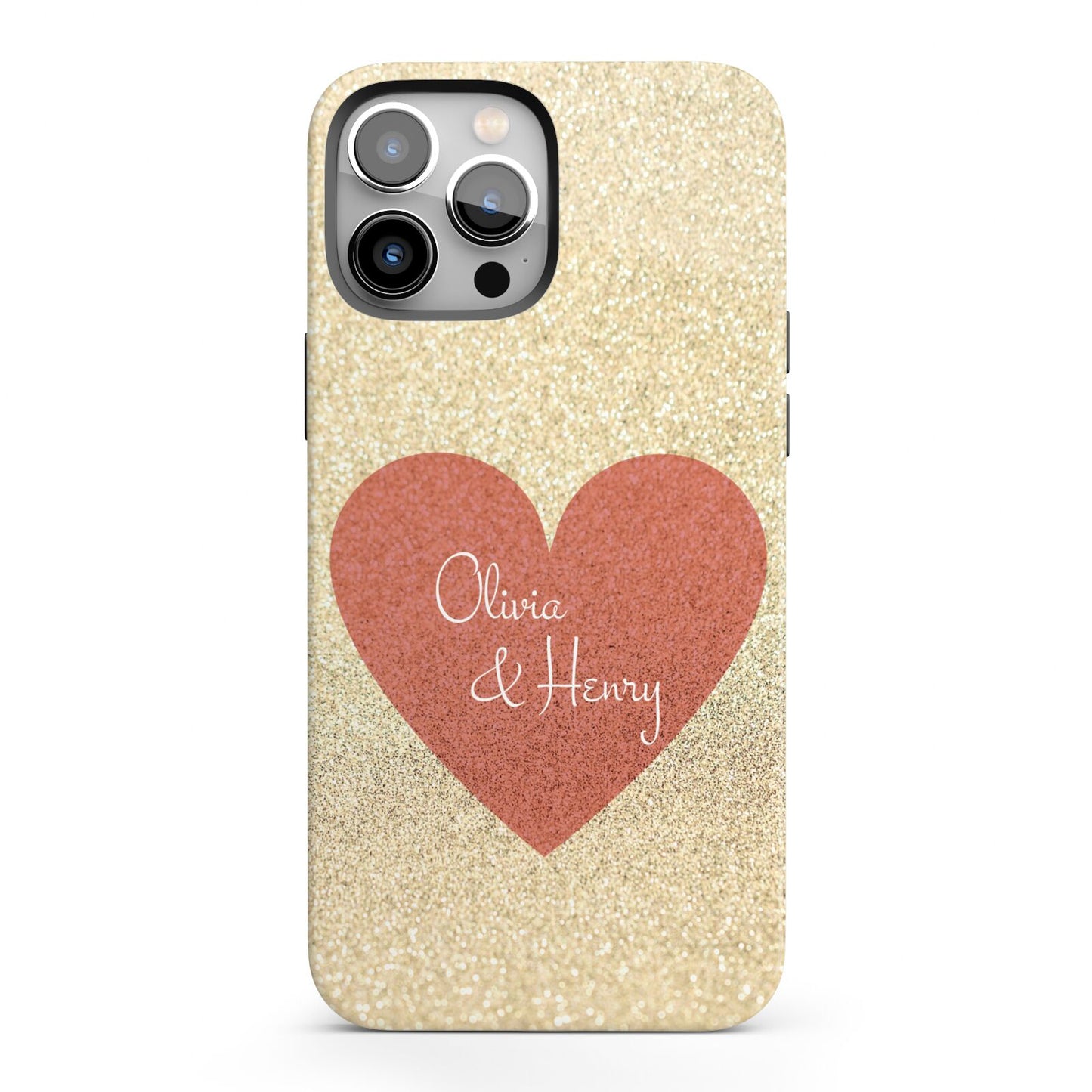 Personalised Love Heart iPhone 13 Pro Max Full Wrap 3D Tough Case