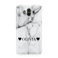 Personalised Love Hearts Marble Name Huawei Mate 10 Protective Phone Case