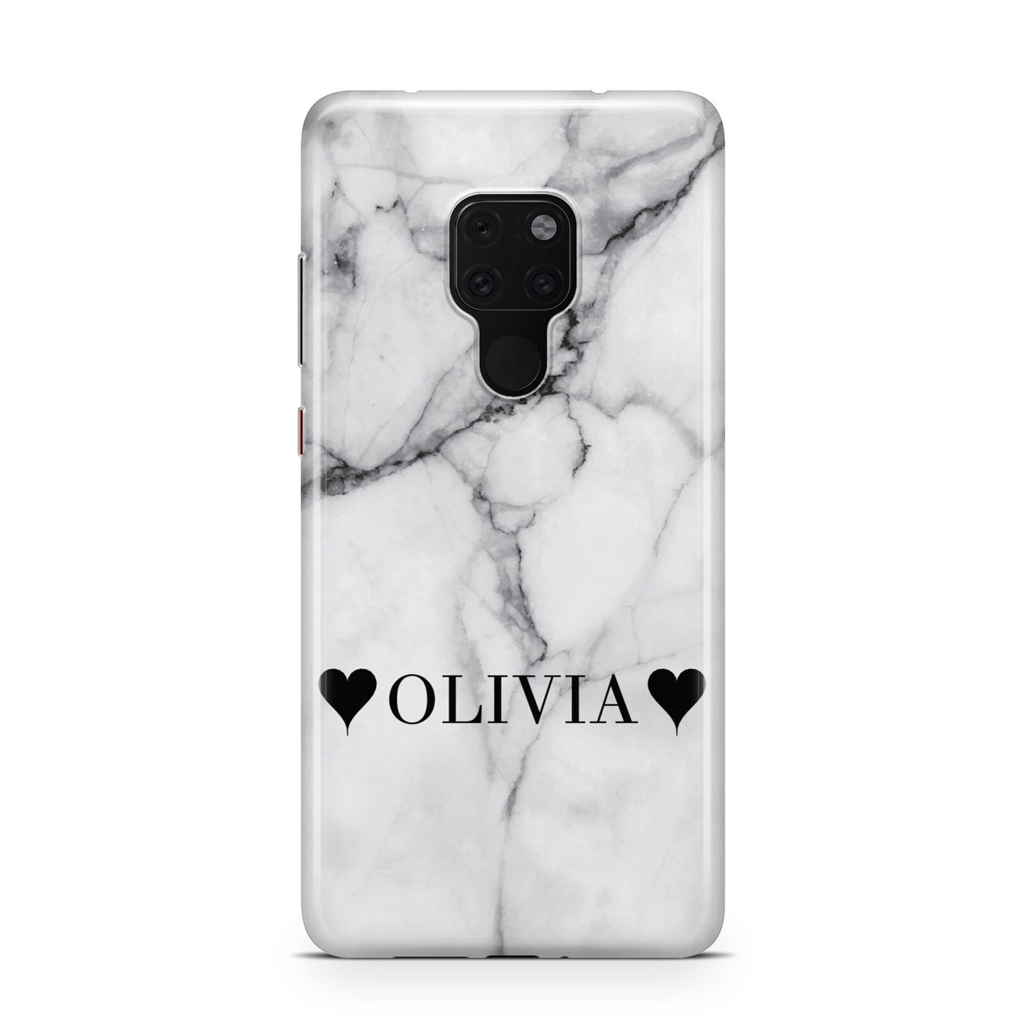 Personalised Love Hearts Marble Name Huawei Mate 20 Phone Case