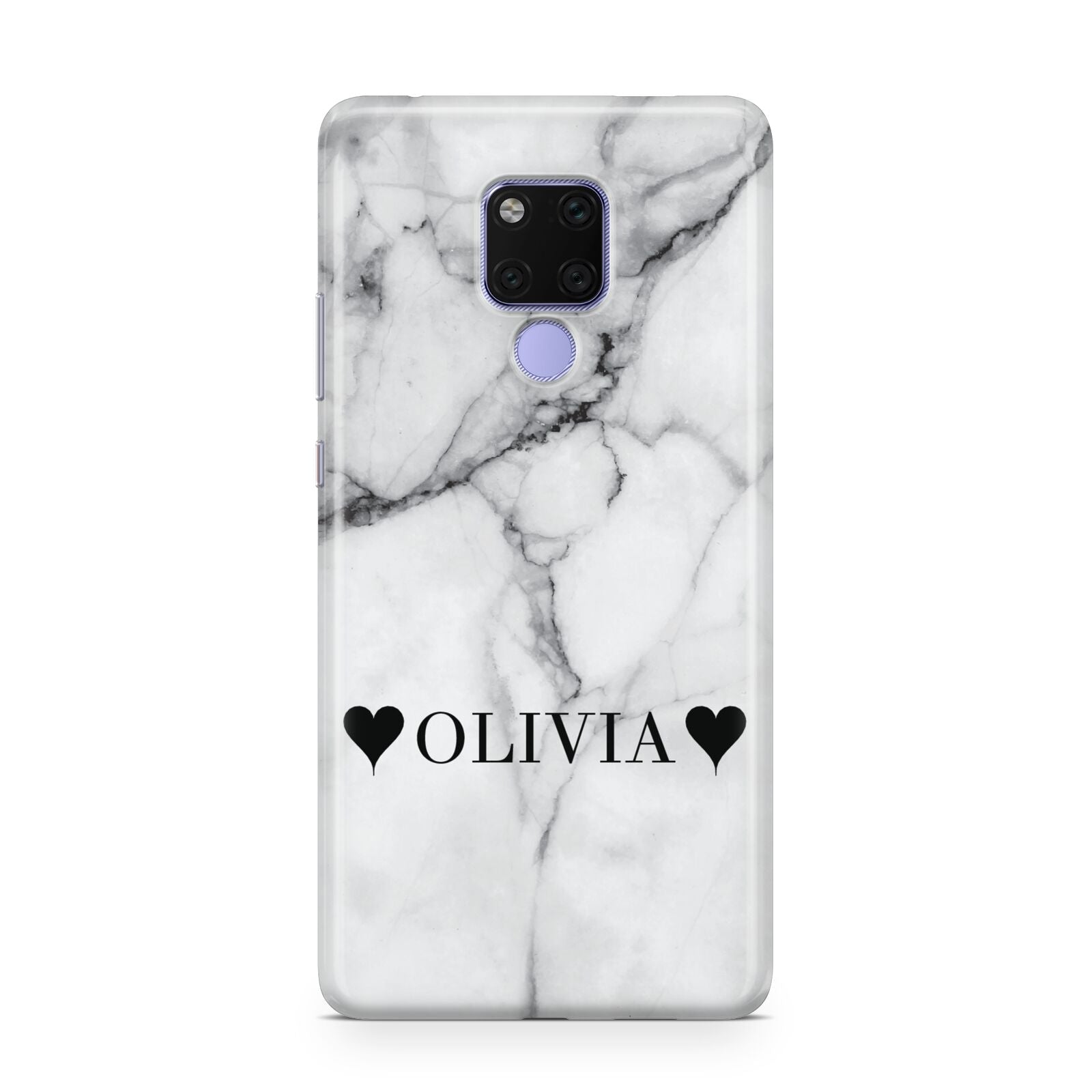 Personalised Love Hearts Marble Name Huawei Mate 20X Phone Case