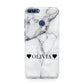 Personalised Love Hearts Marble Name Huawei P Smart Case