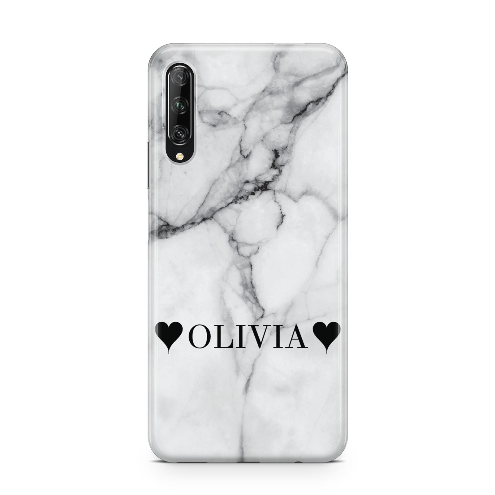 Personalised Love Hearts Marble Name Huawei P Smart Pro 2019