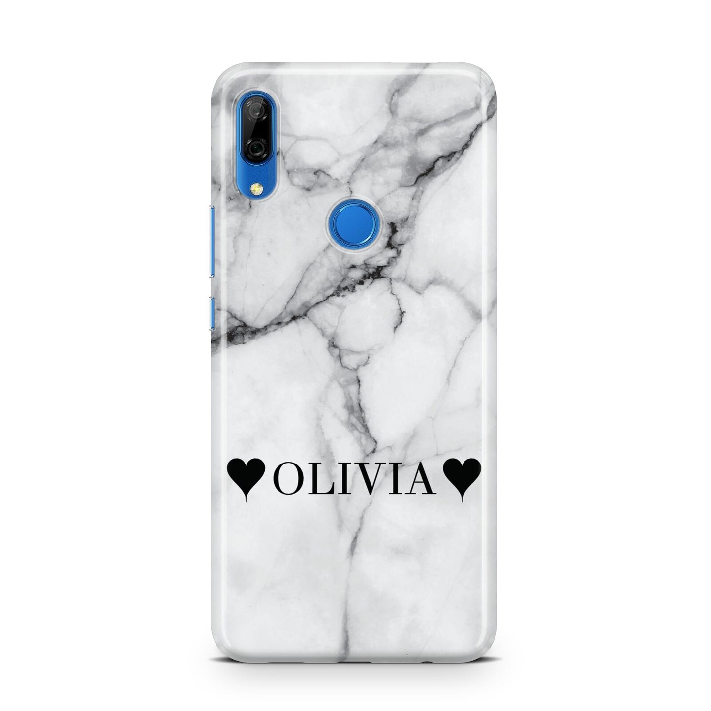 Personalised Love Hearts Marble Name Huawei P Smart Z
