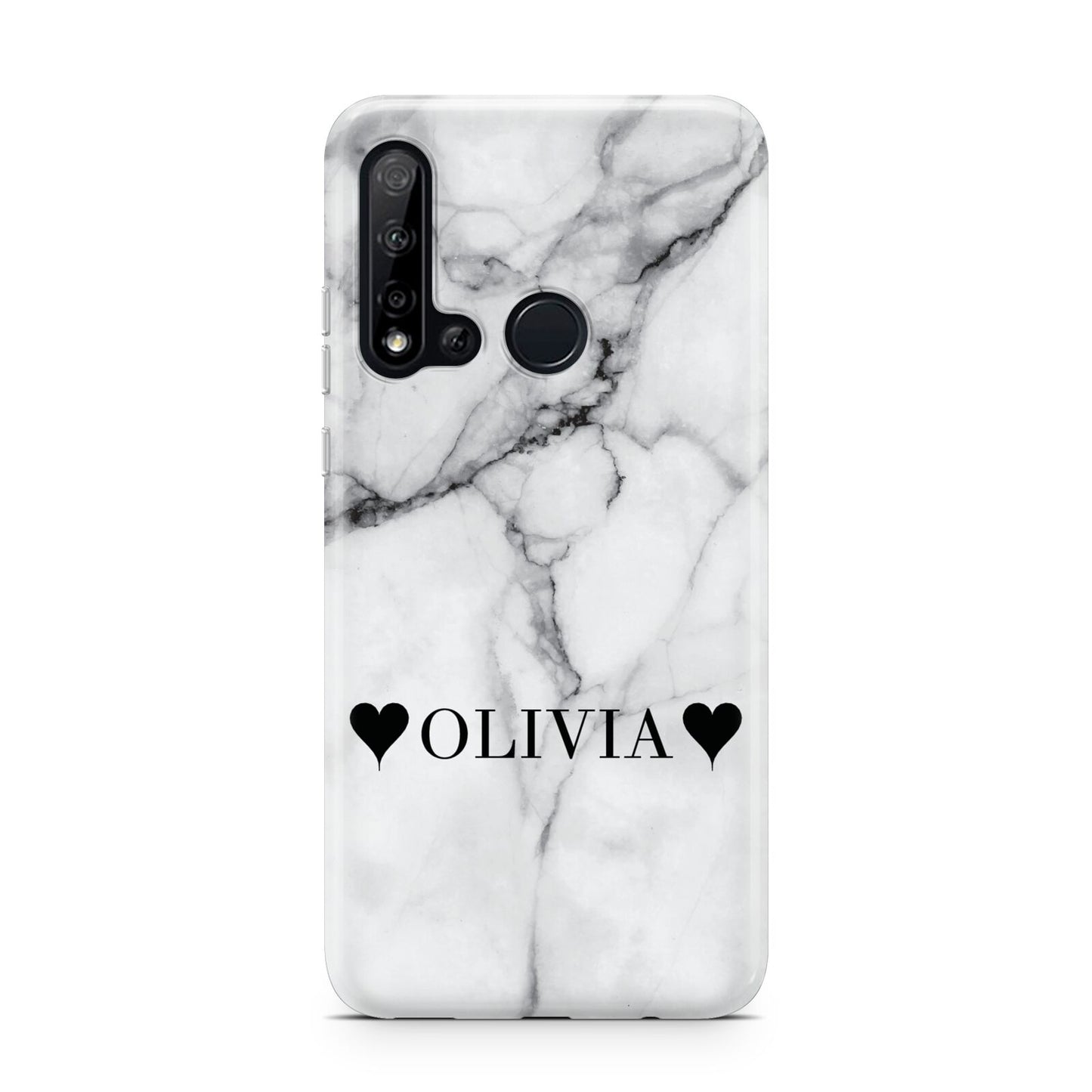 Personalised Love Hearts Marble Name Huawei P20 Lite 5G Phone Case