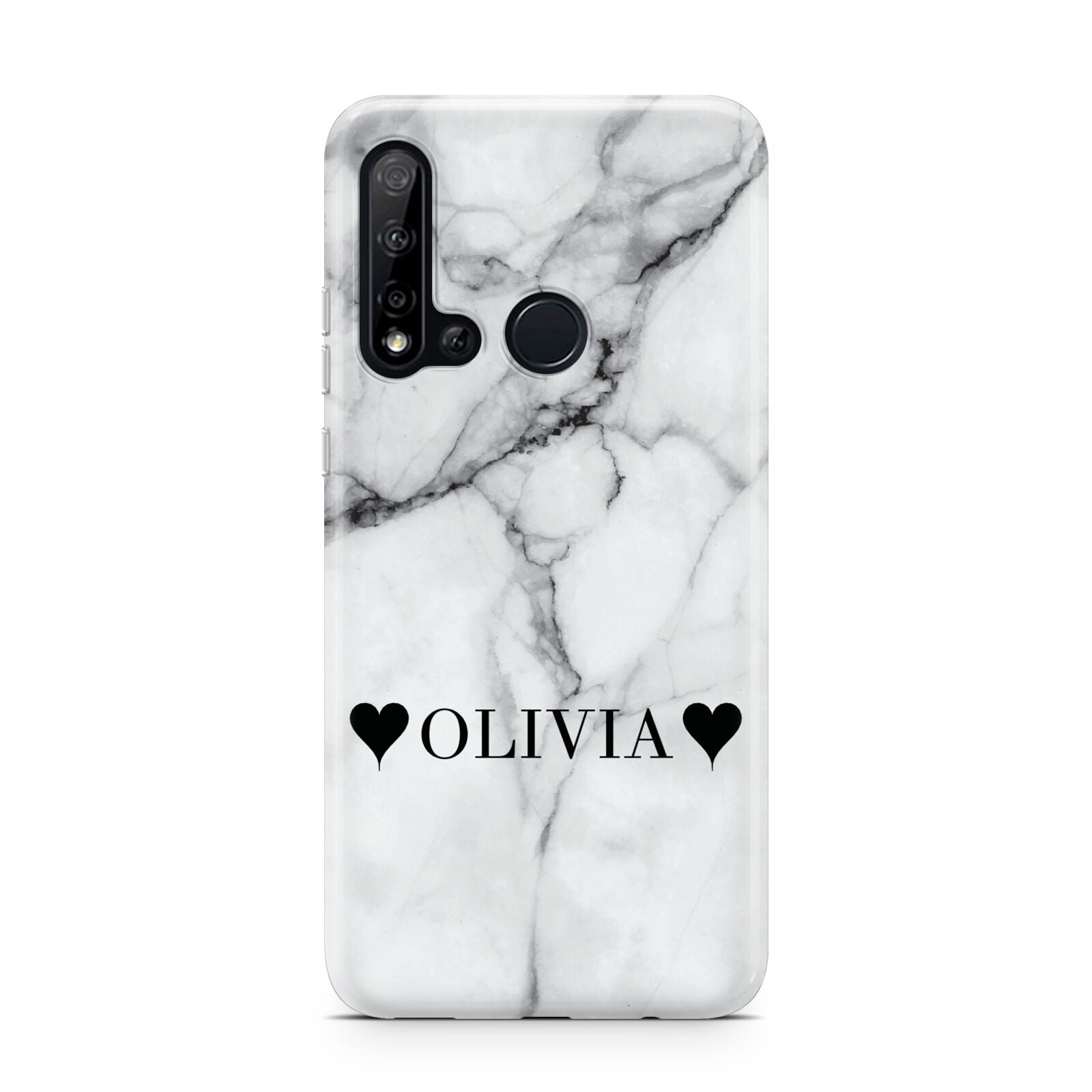 Personalised Love Hearts Marble Name Huawei P20 Lite 5G Phone Case