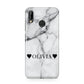 Personalised Love Hearts Marble Name Huawei P20 Lite Phone Case
