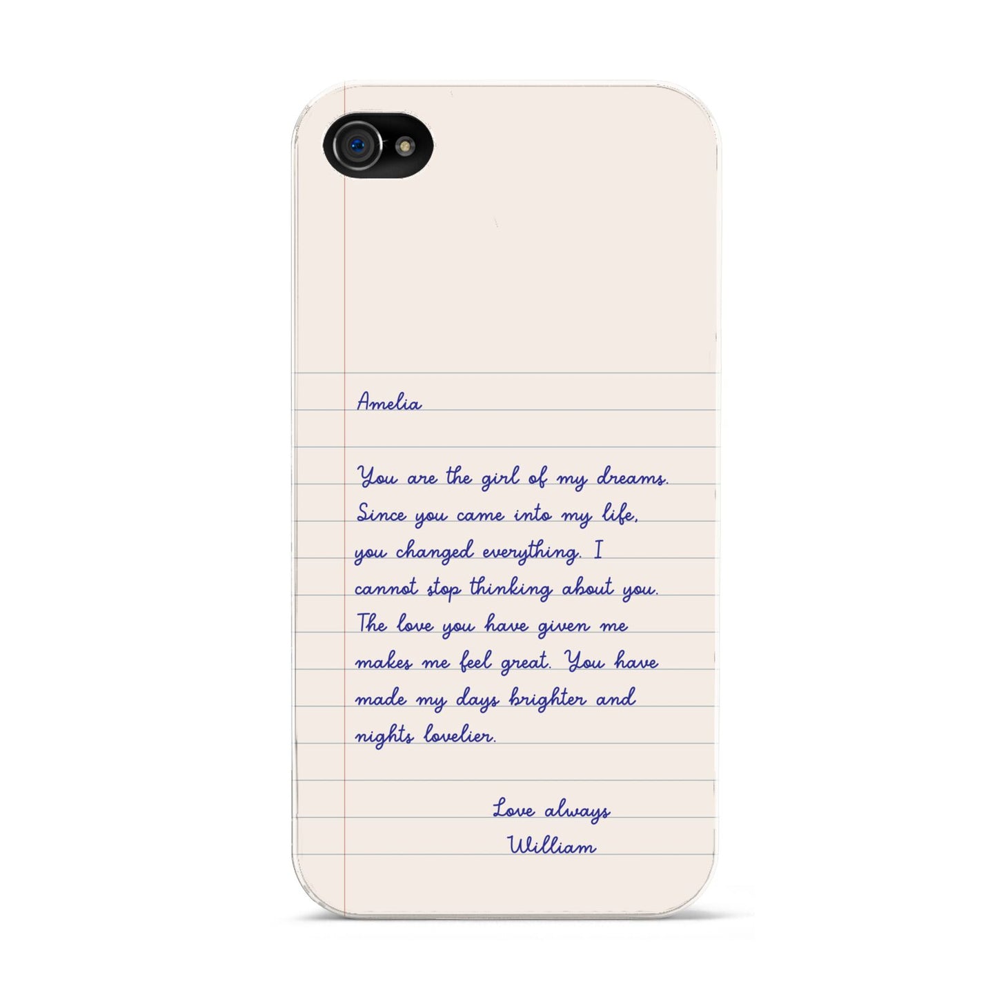 Personalised Love Letter Apple iPhone 4s Case