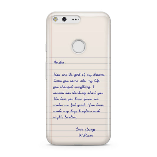 Personalised Love Letter Google Pixel Case