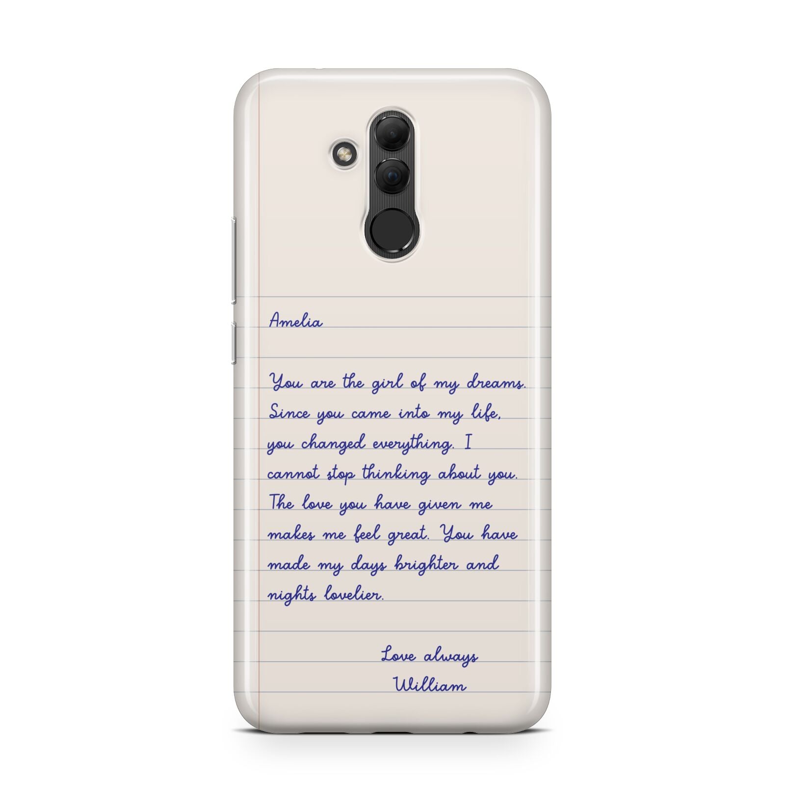 Personalised Love Letter Huawei Mate 20 Lite