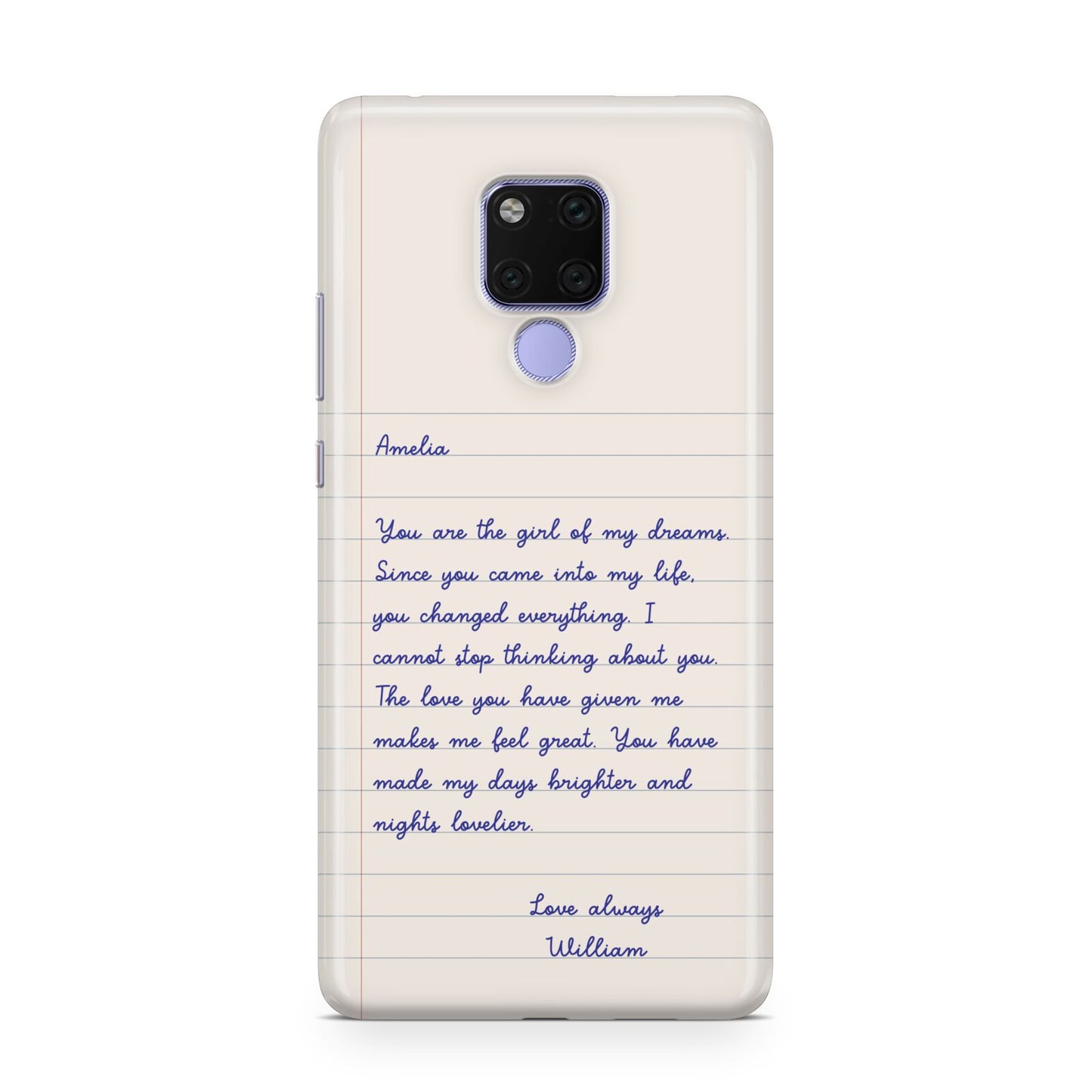 Personalised Love Letter Huawei Mate 20X Phone Case